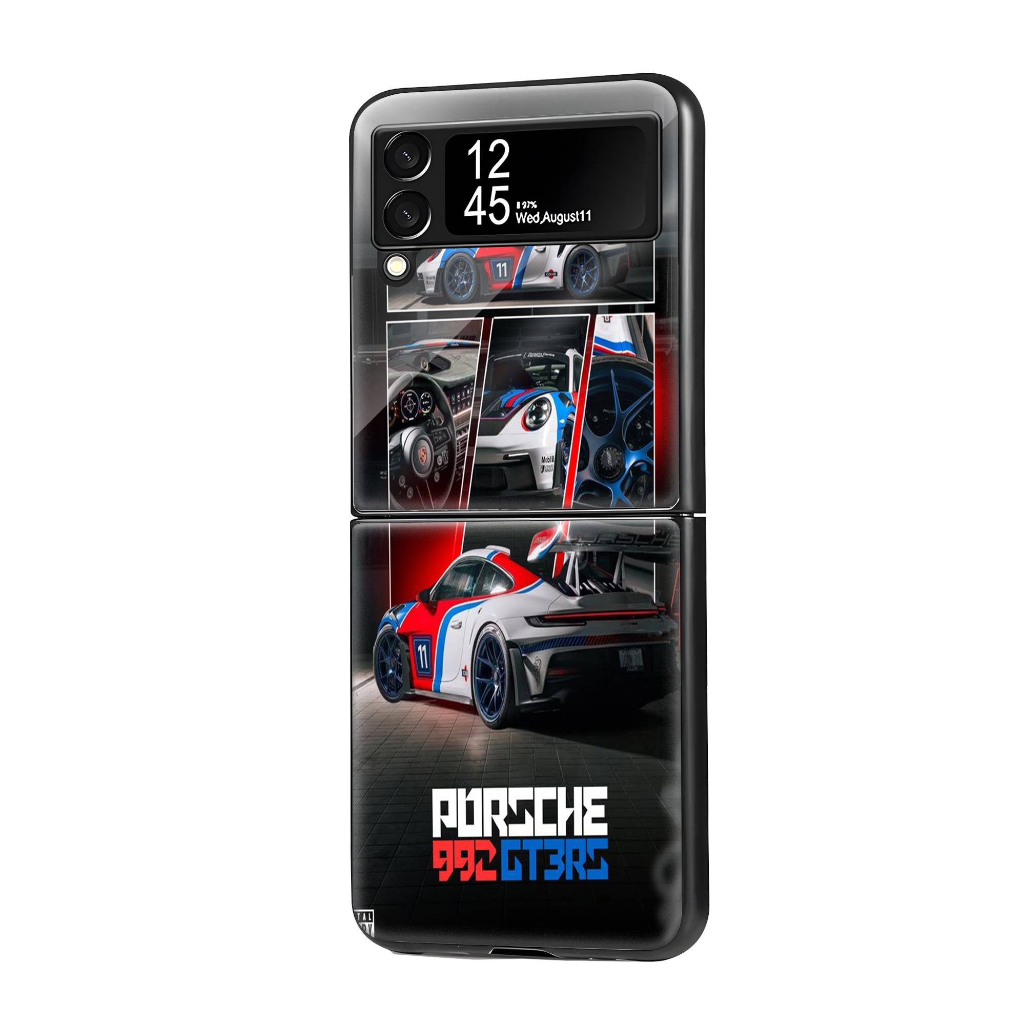 992 Porsche Samsung Z Flip Glass Case image 0