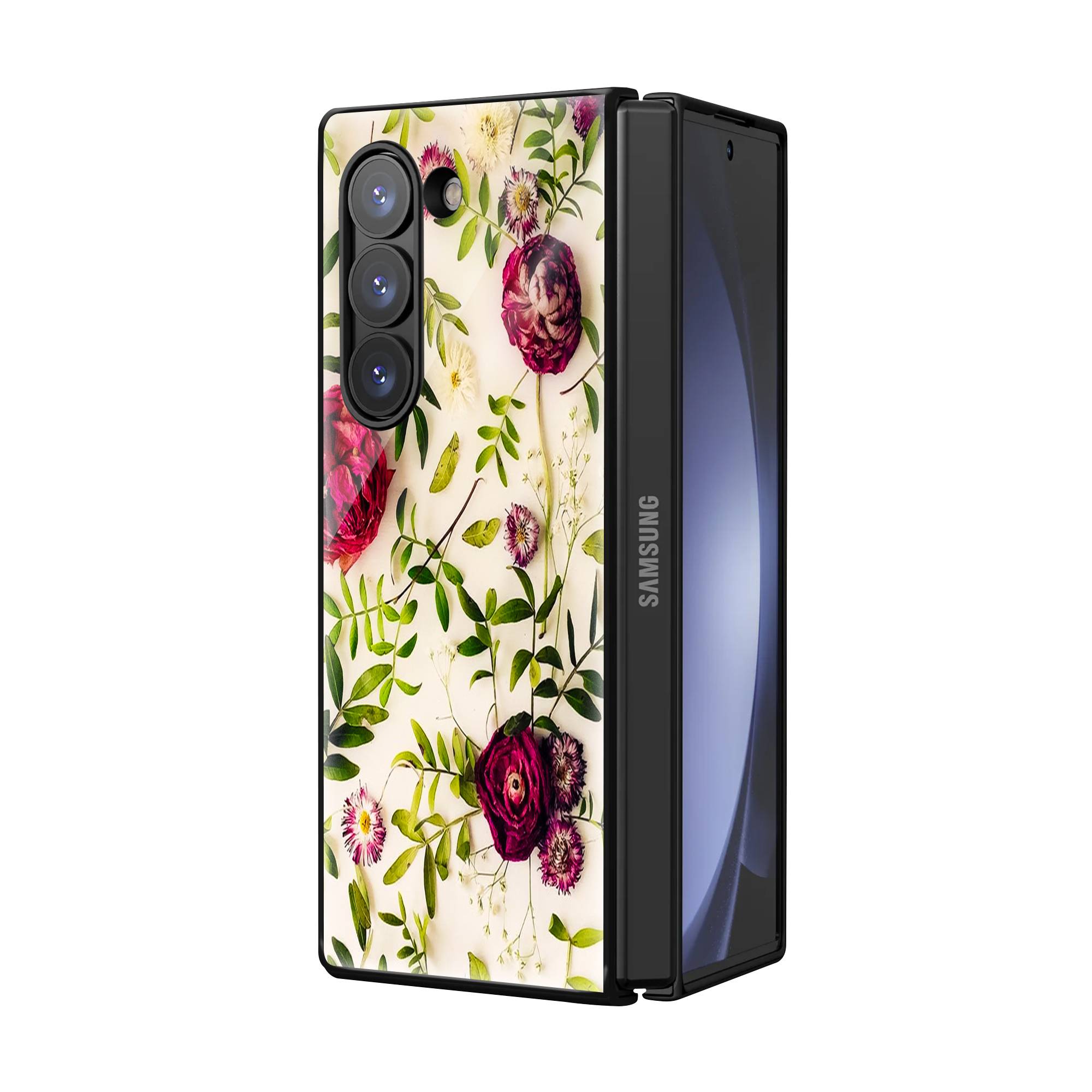 Dried Flowers Samsung Z Fold Glass Case image 1