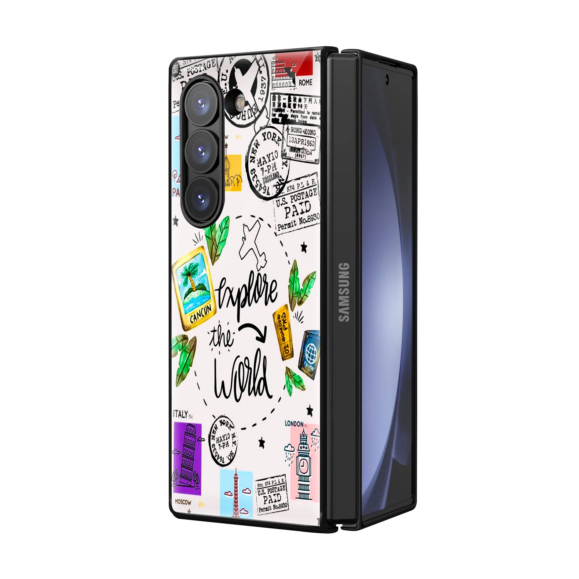 Explore The World Samsung Z Fold Glass Case image 1