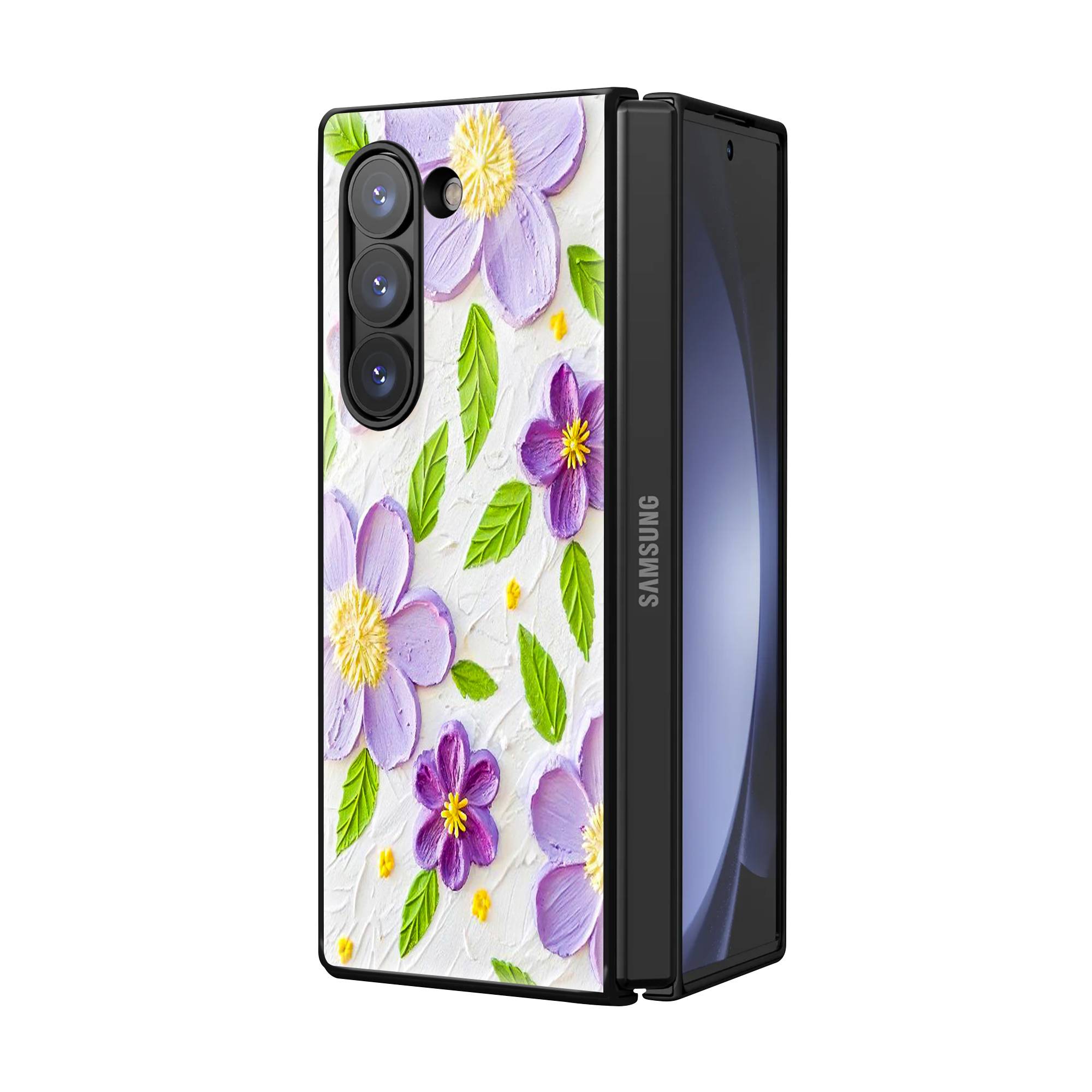 Sculpted Petals Samsung Z Fold Glass Case image 1