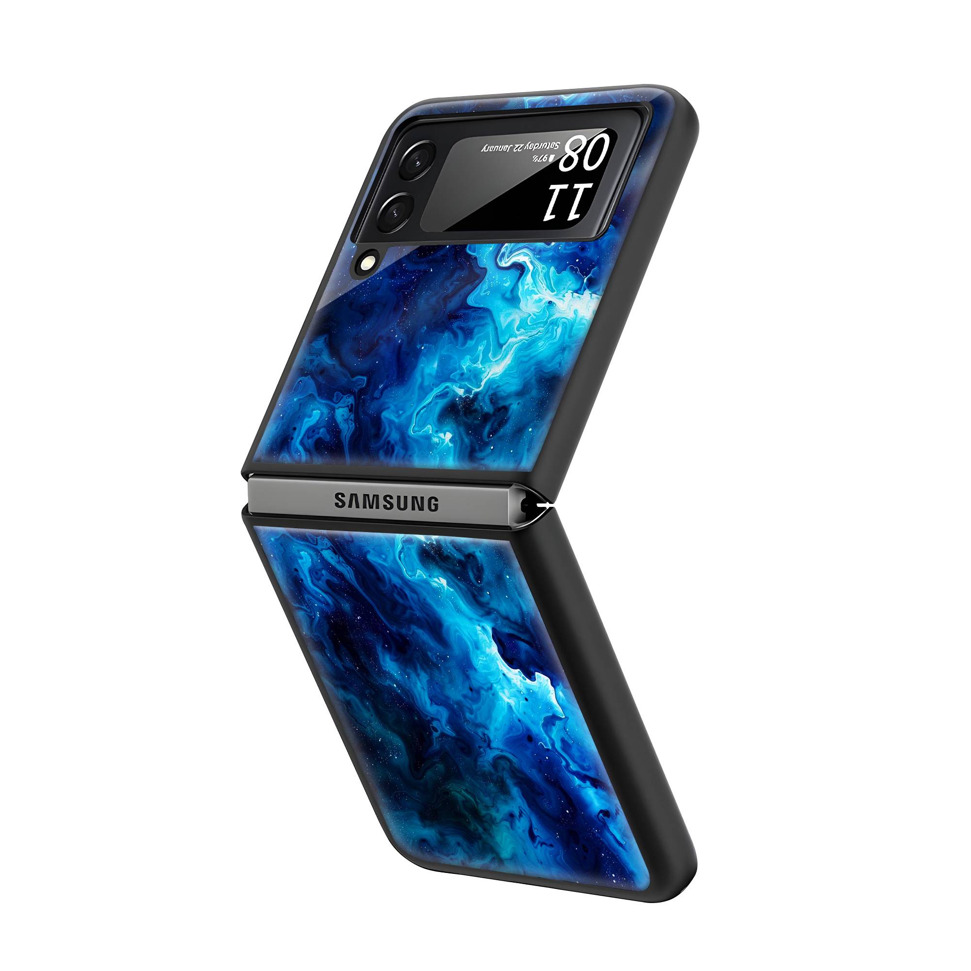 Starry Ocean Samsung Z Flip Glass Case image 1