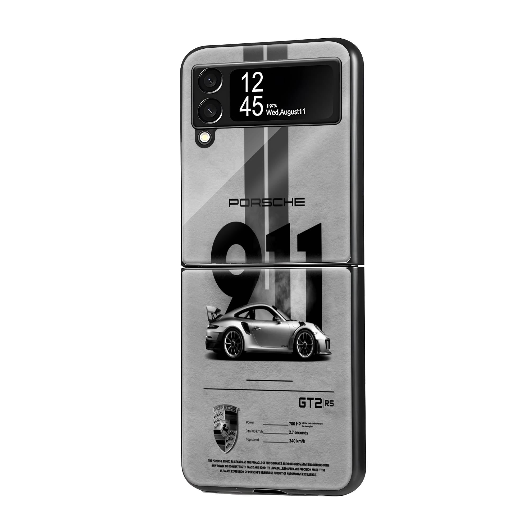 Porsche Legacy Samsung Z Flip Glass Case image 0