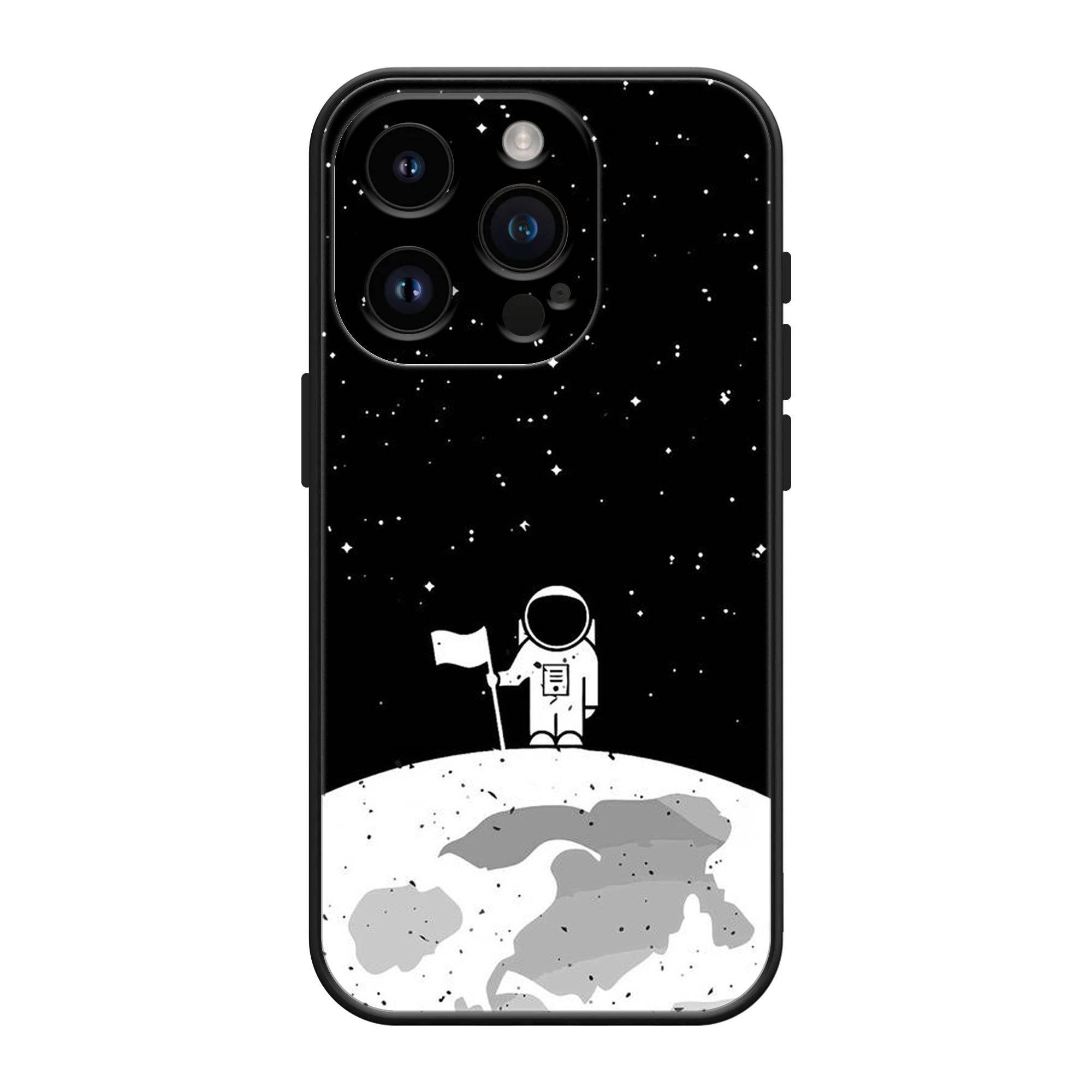 Astronaut on Moon Silicone Case image 0