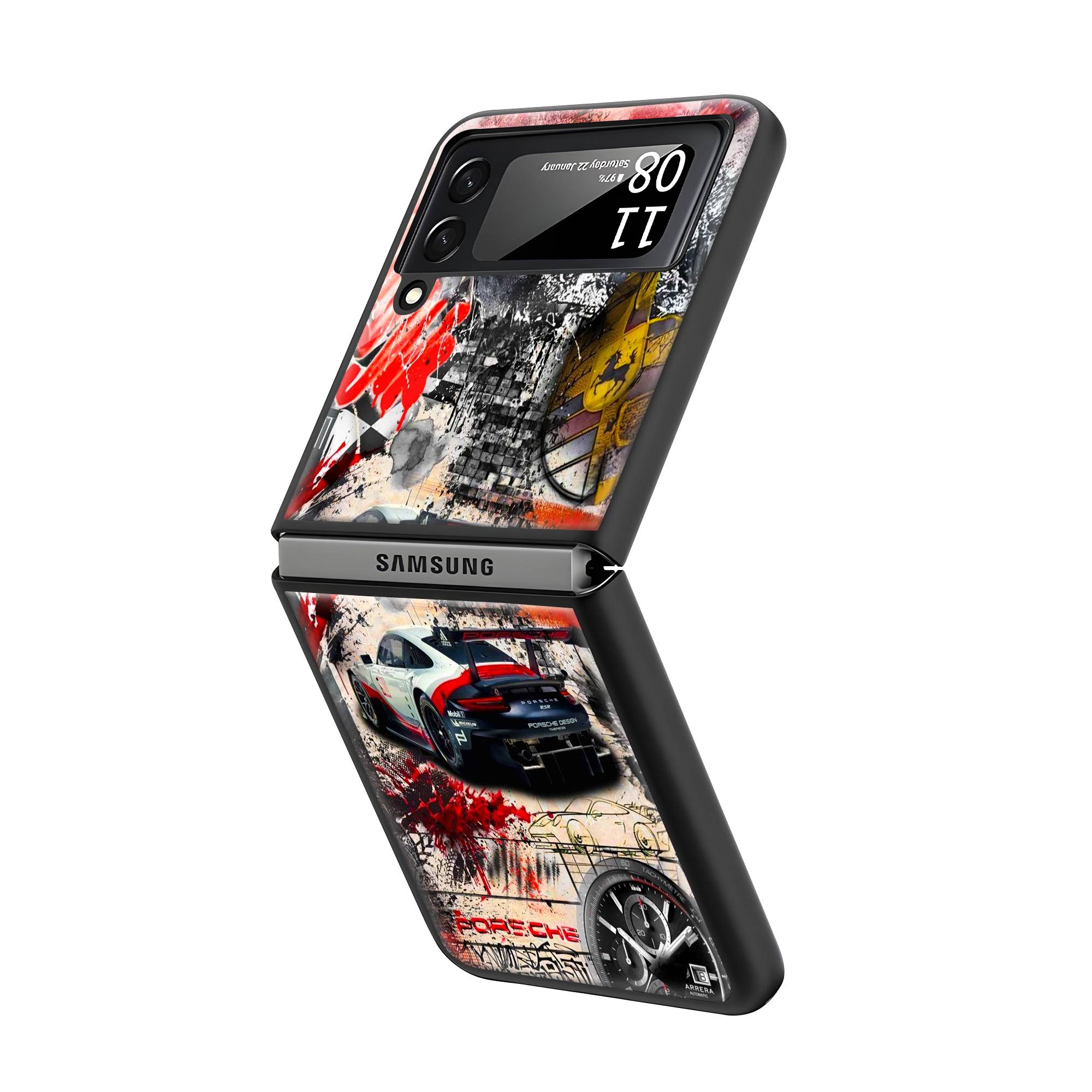 Porsche Samsung Z Flip Glass Case image 1