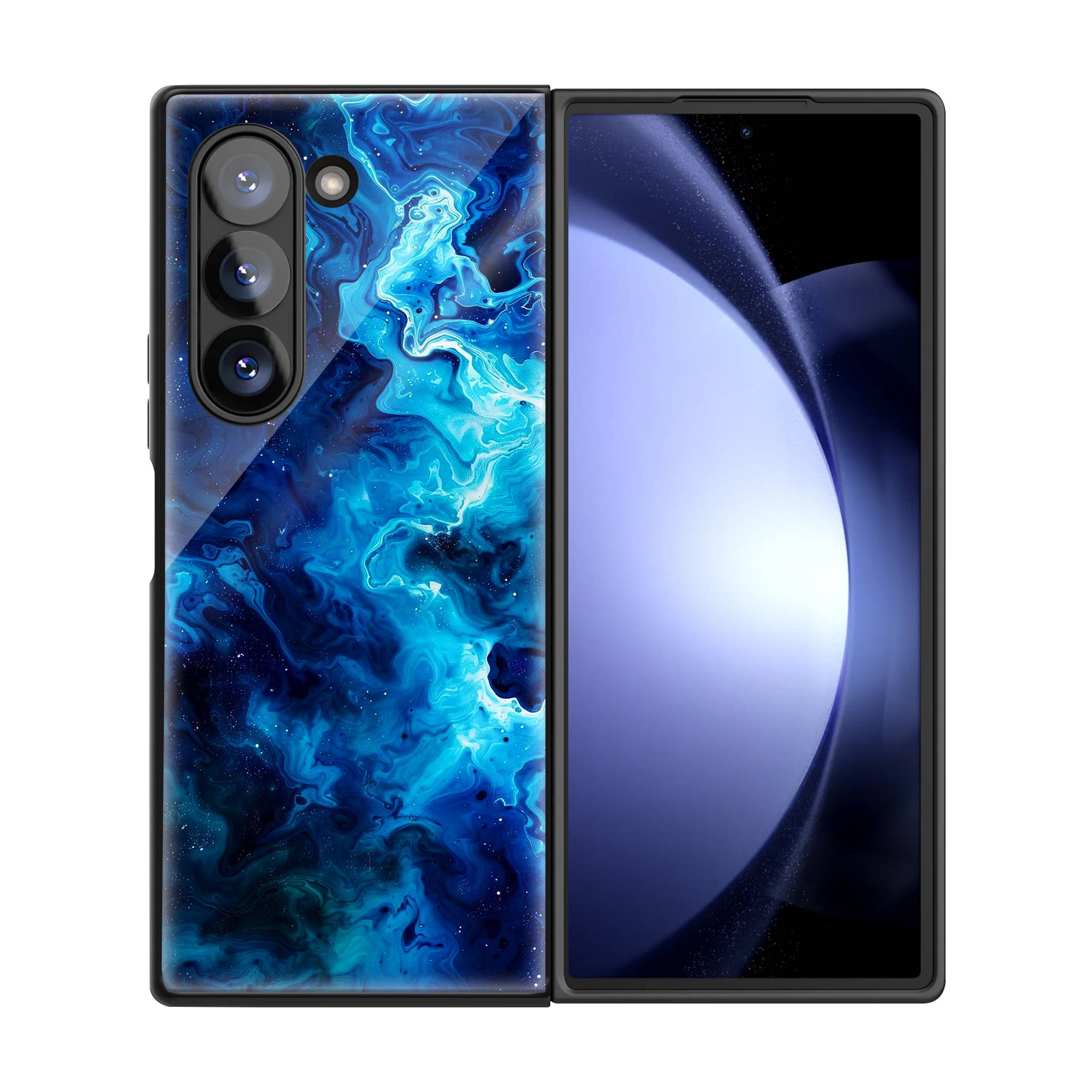 Starry Ocean Samsung Z Fold Glass Case image 2