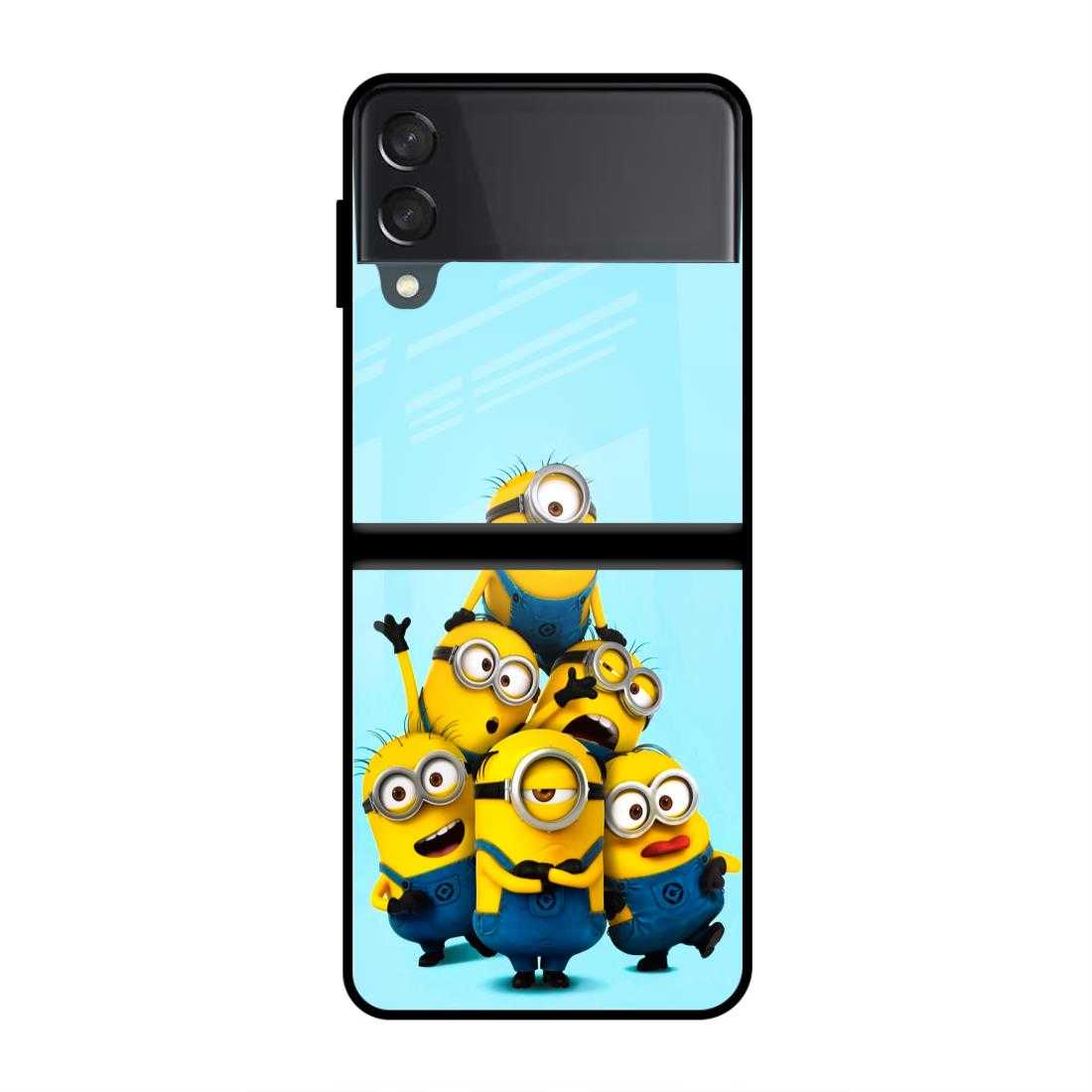 Minions Army Samsung  Z Flip 4 Glass Case image 0