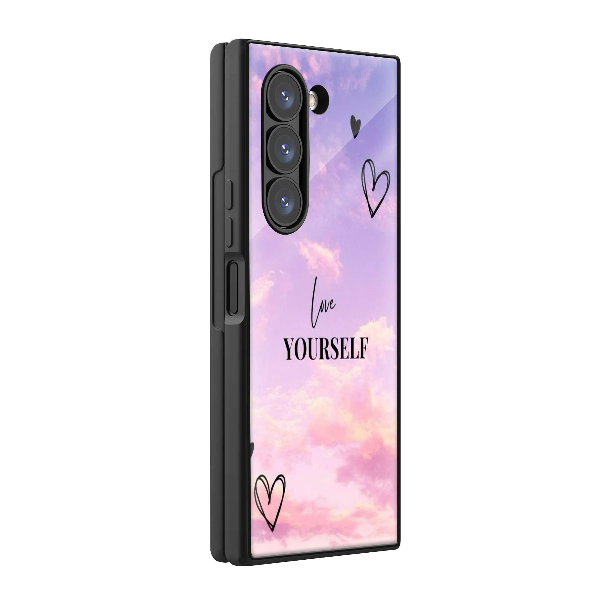 Self Love Samsung Z Fold Glass Case image 0