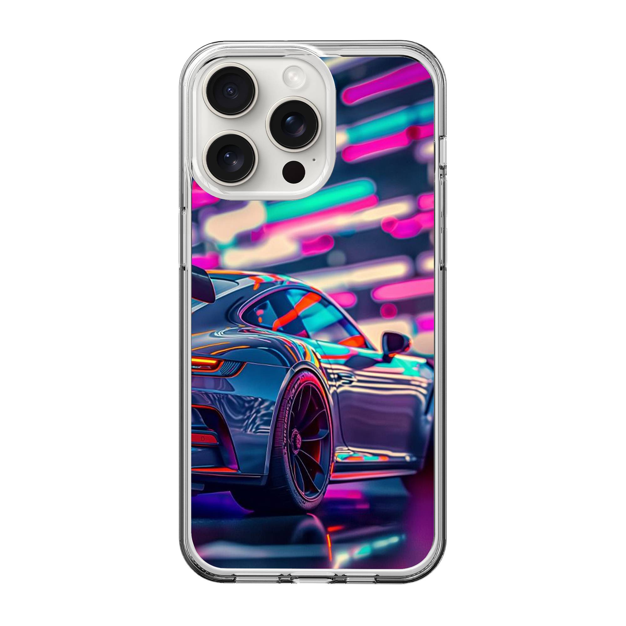 Neon Sports Car Clear Case image 0