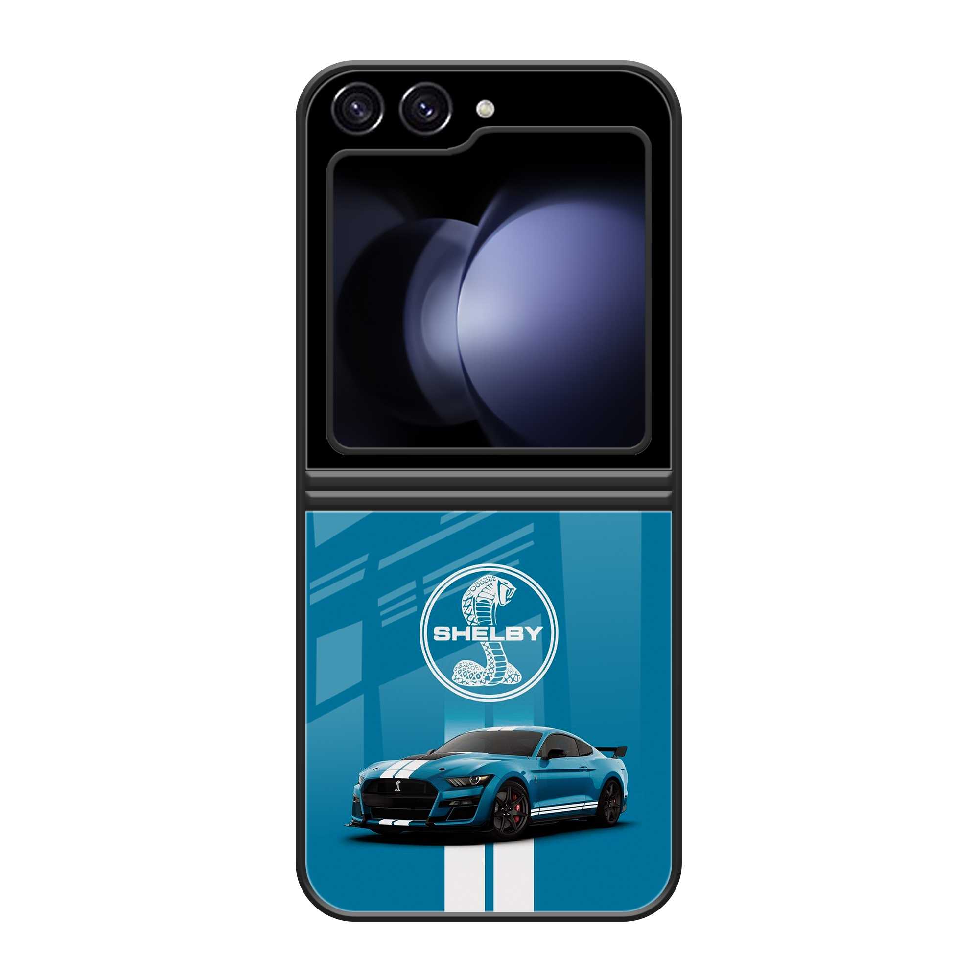Blue Shelby Samsung  Z Flip 5 Glass Case image 0