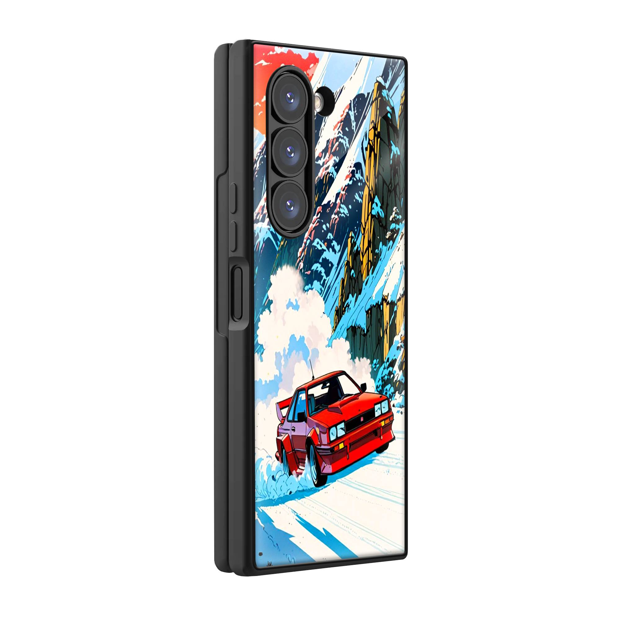 Ferrari Drift Samsung Z Fold Glass Case image 0