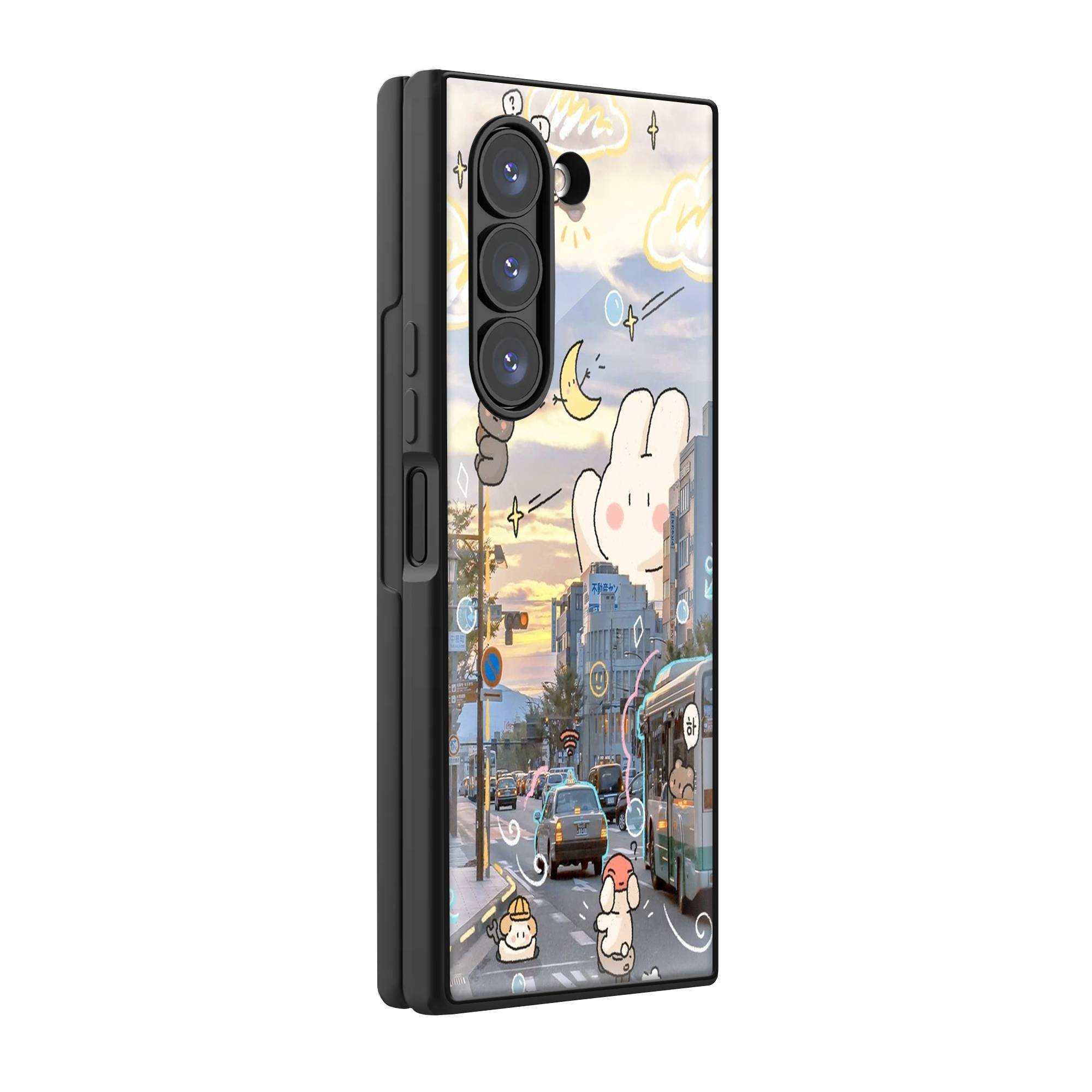 Kawaii City Samsung Z Fold Glass Case image 0