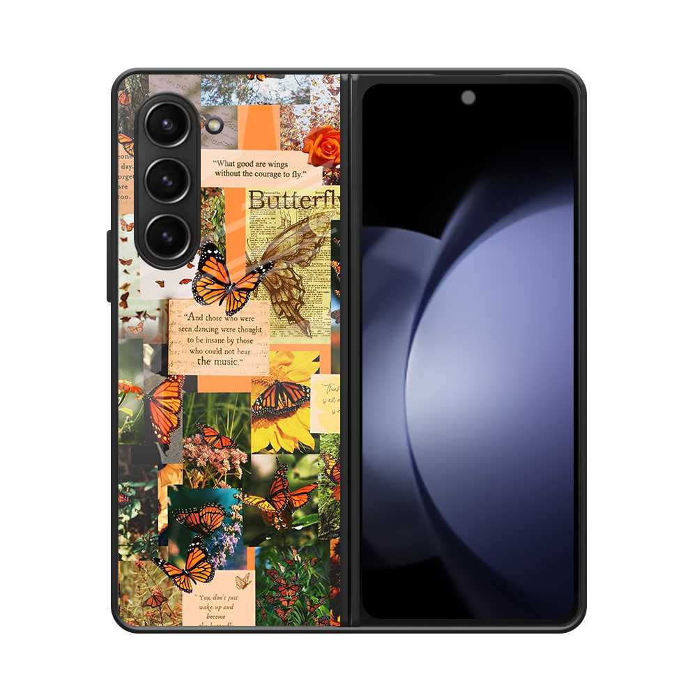 Butterfly Aesthetic Samsung Z Fold 5 Glass Case image 0