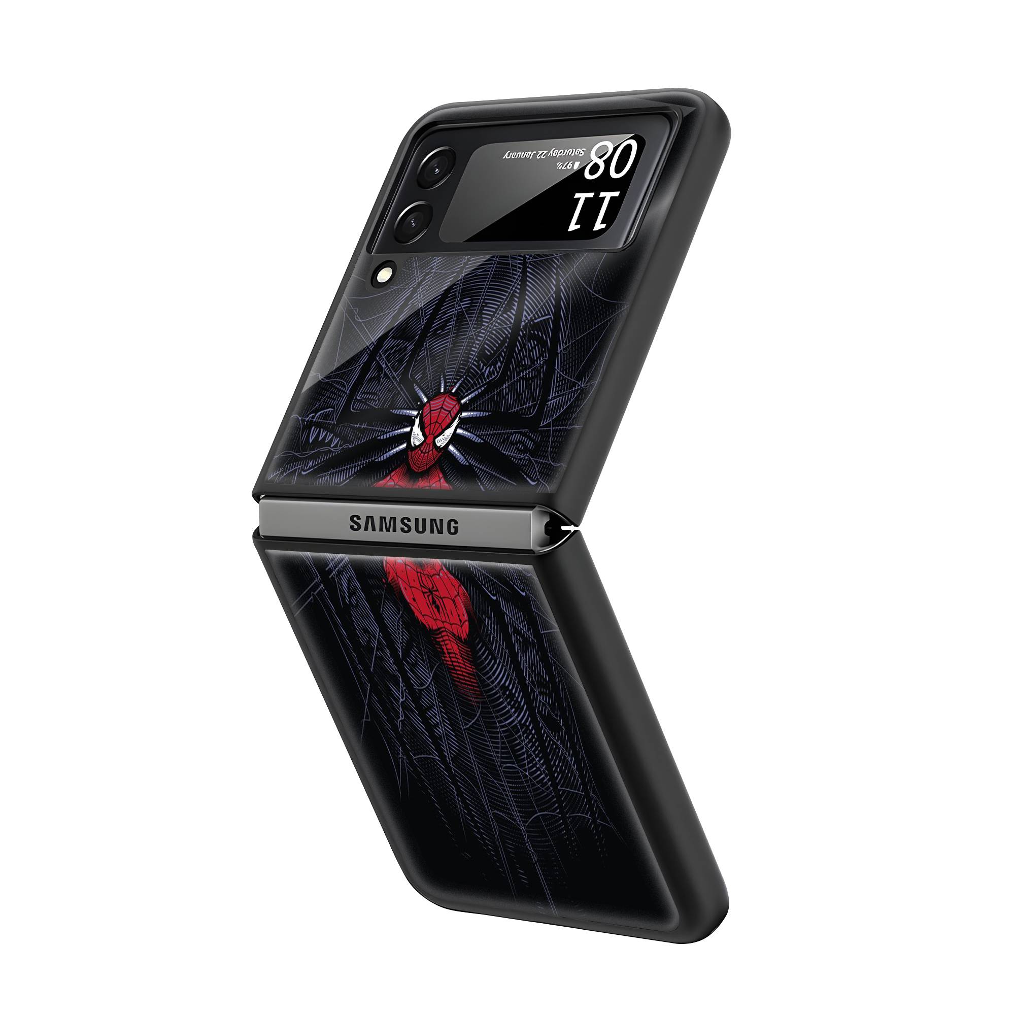 Dark Spider-Man Samsung Z Flip Glass Case image 1