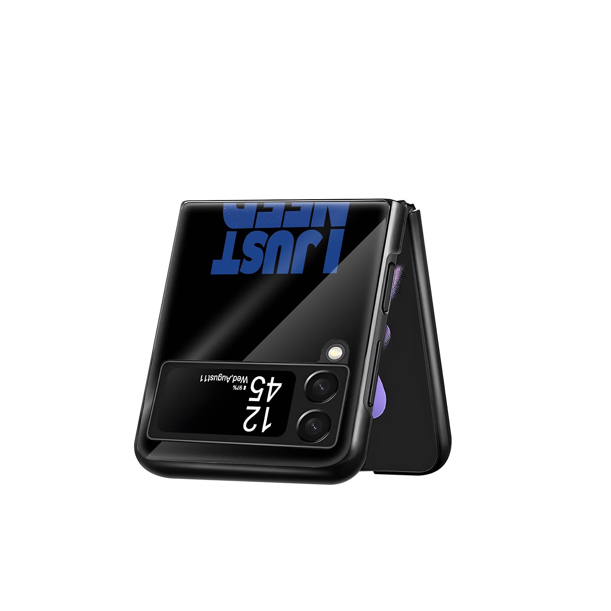 I Just Need Some Space Samsung Z Flip Glass Case image 2