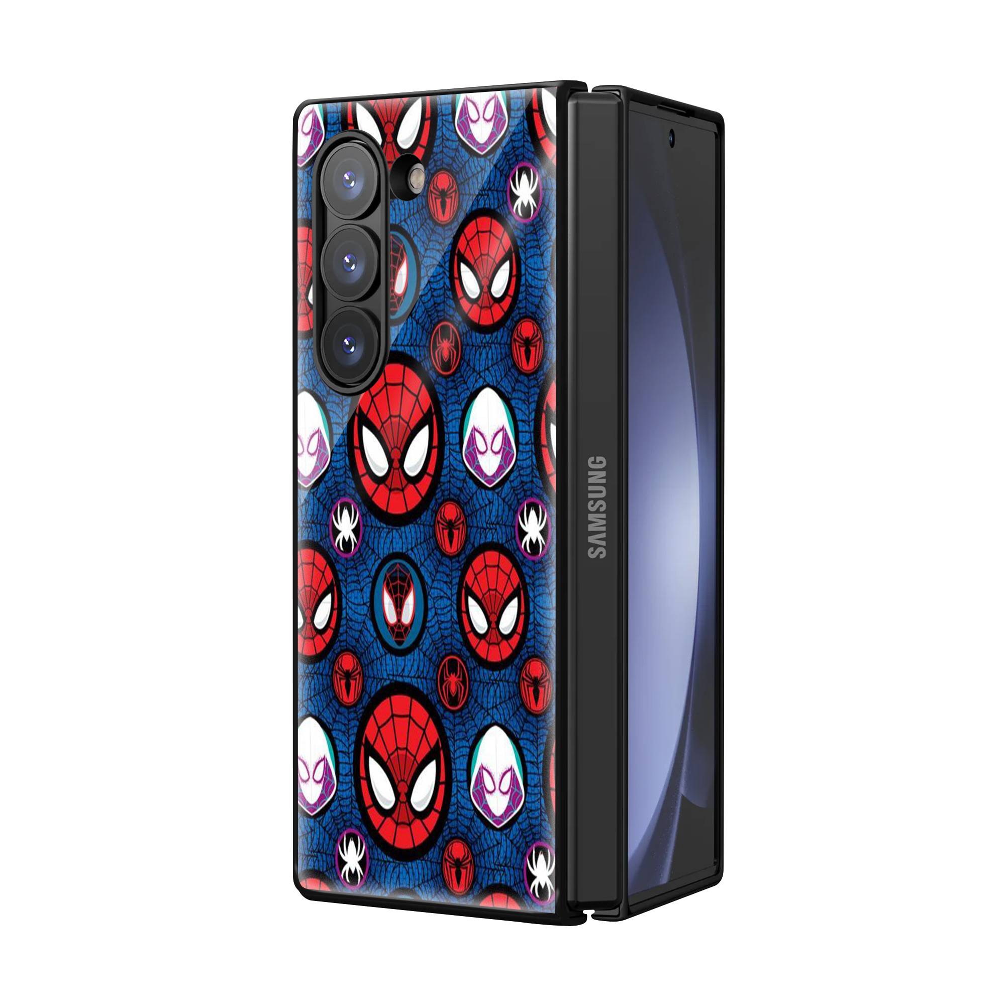 Spiderman Pattern Samsung Z Fold Glass Case image 1