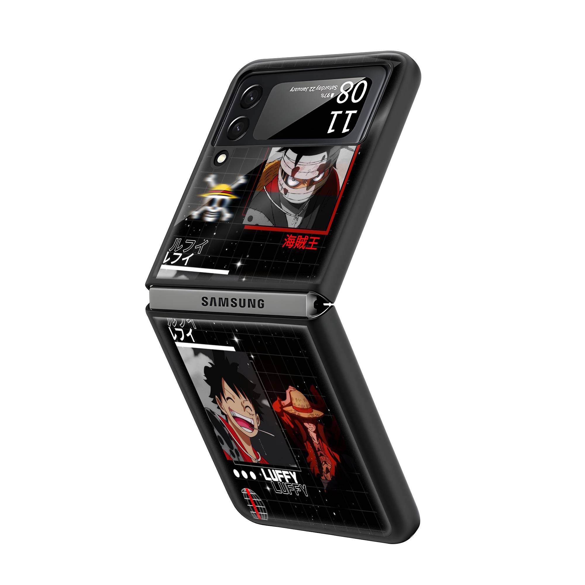 Luffy Samsung Z Flip Glass Case image 1