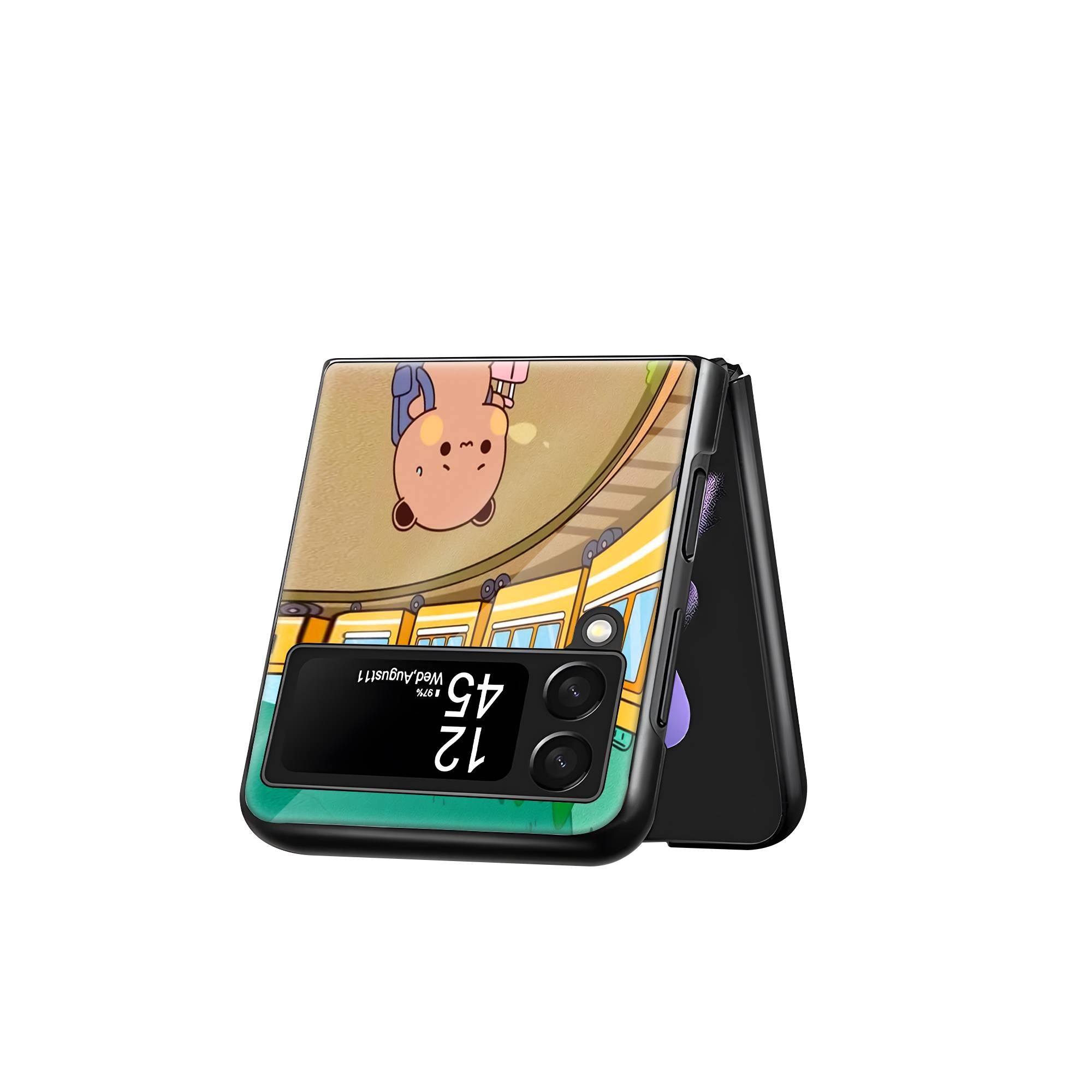 Bubu Dudu Samsung Z Flip Glass Case image 2