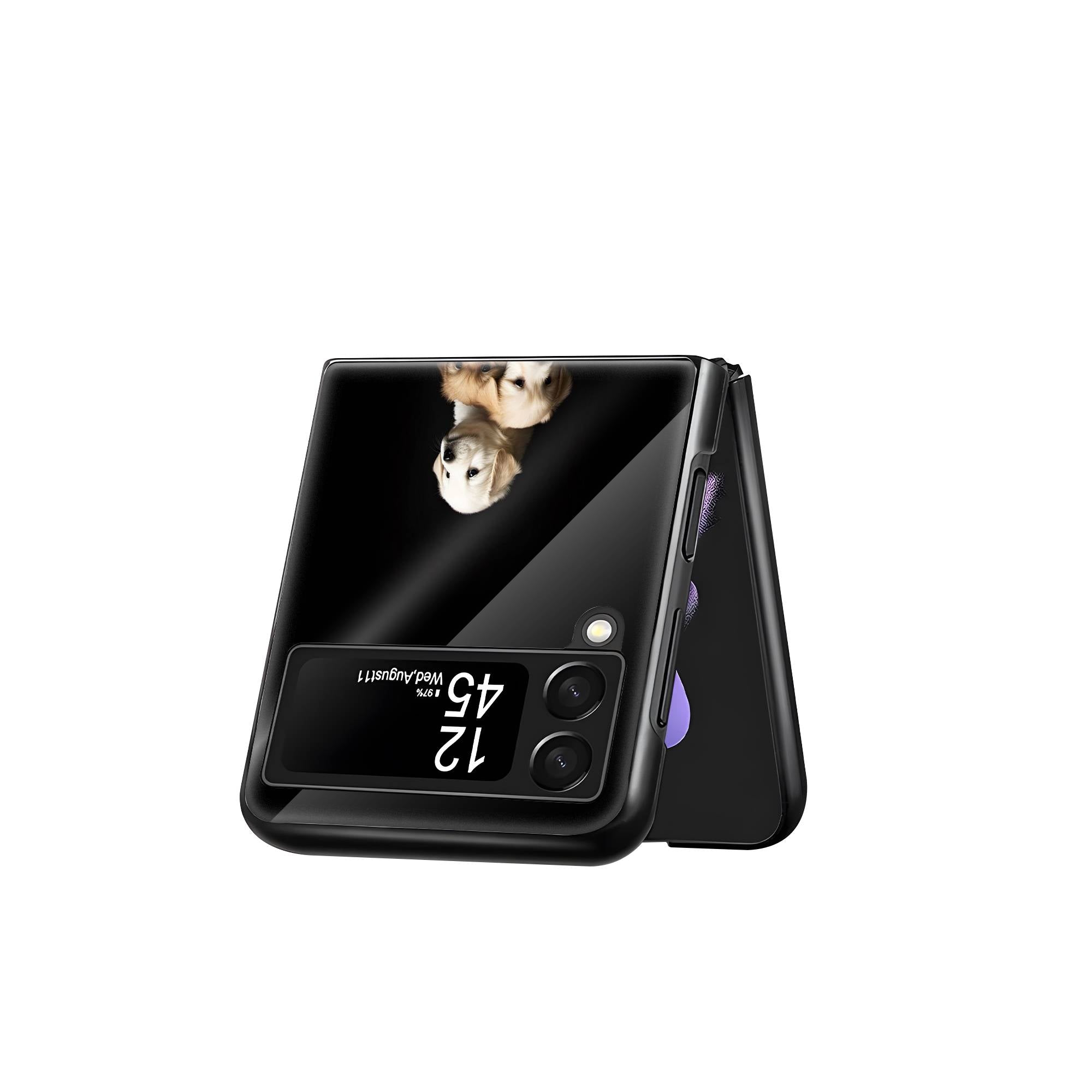 Cute Puppies Samsung Z Flip Glass Case image 2