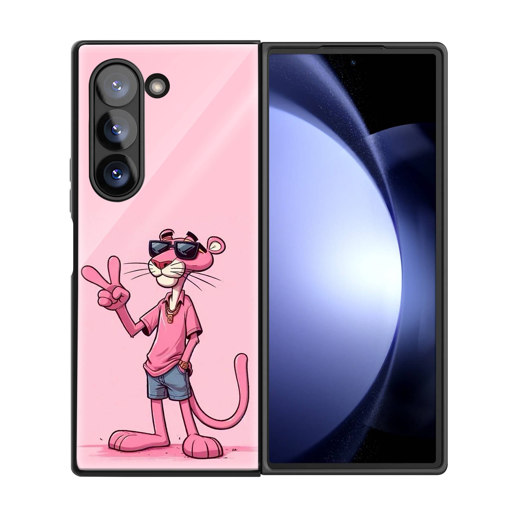 Pink Panther Samsung Z Fold Glass Case image 2