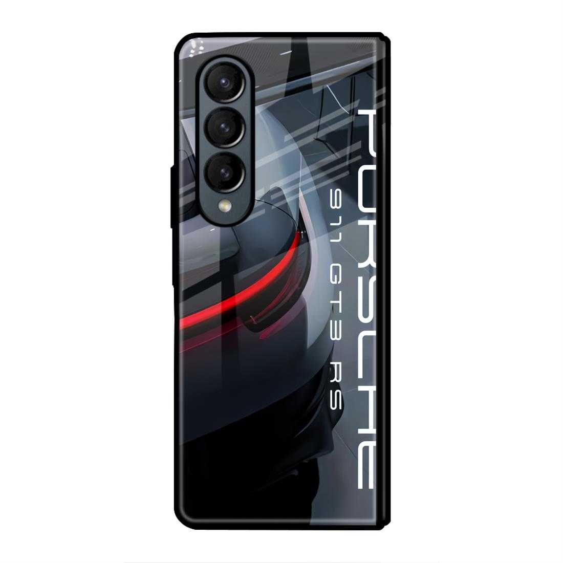 Porsche GT3 Samsung Z Fold 3 Glass Case image 0