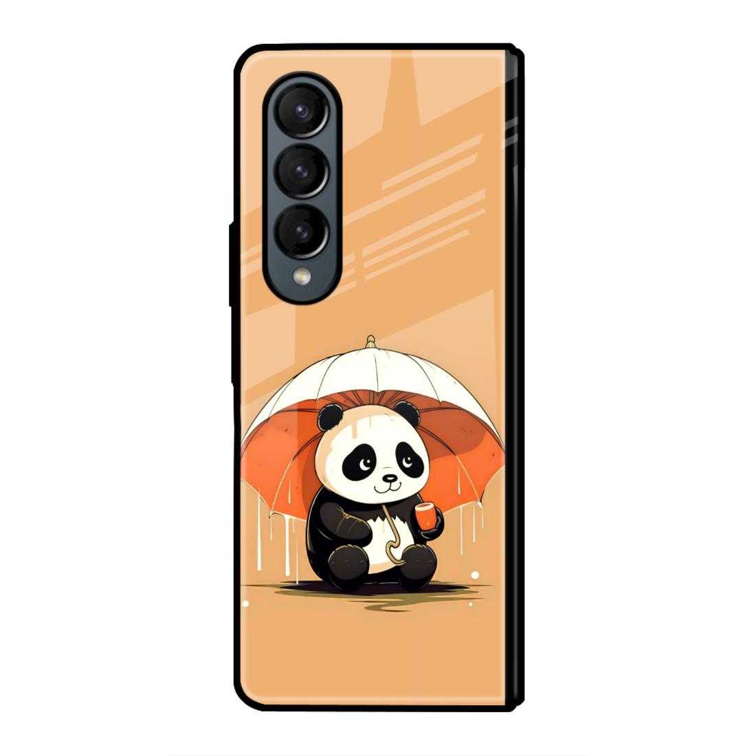 Sweet Panda Samsung Z Fold 3 Glass Case image 0
