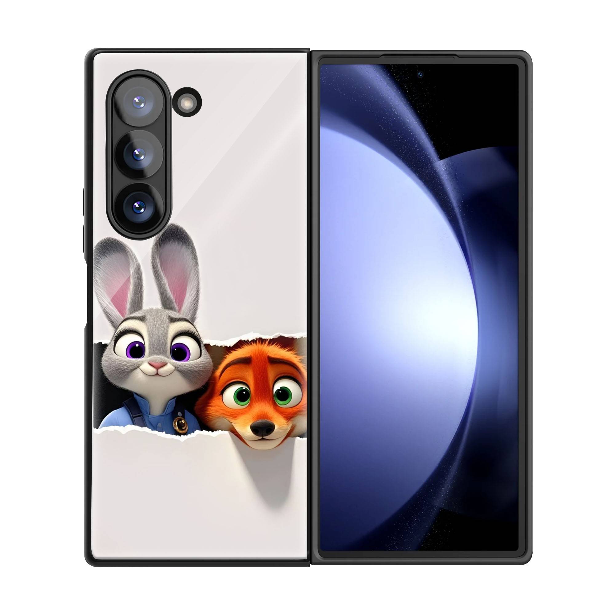 Zootopia Duo Samsung Z Fold Glass Case image 2