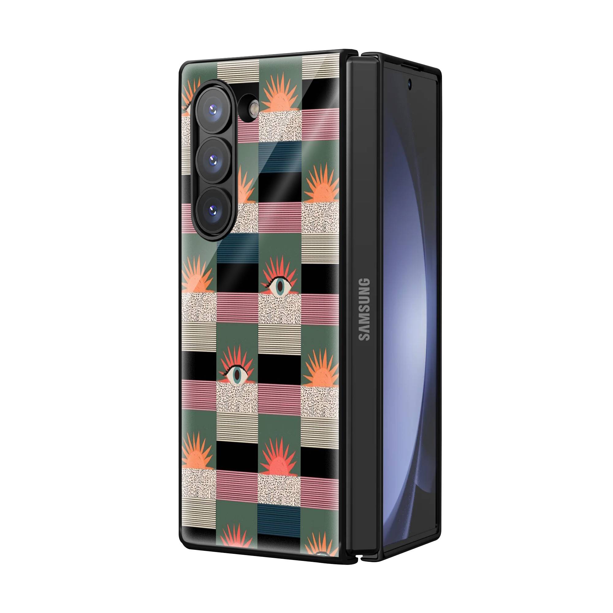 Eye and Sun Samsung Z Fold Glass Case image 1