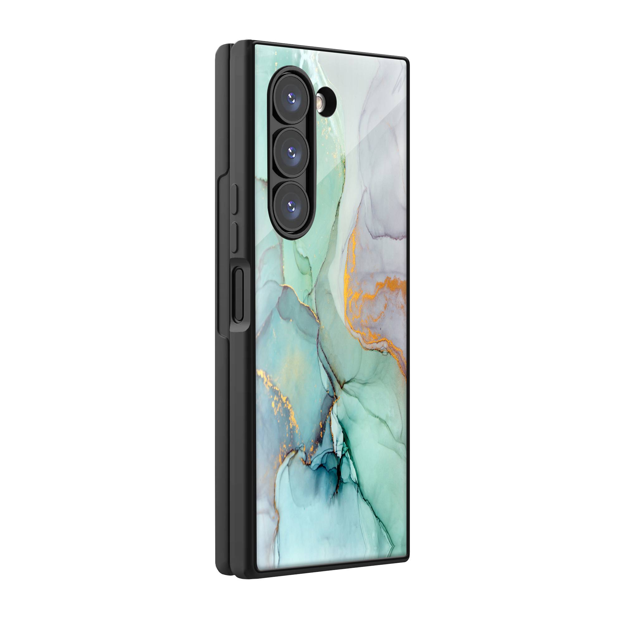 Pastel Marble Samsung Z Fold Glass Case image 0
