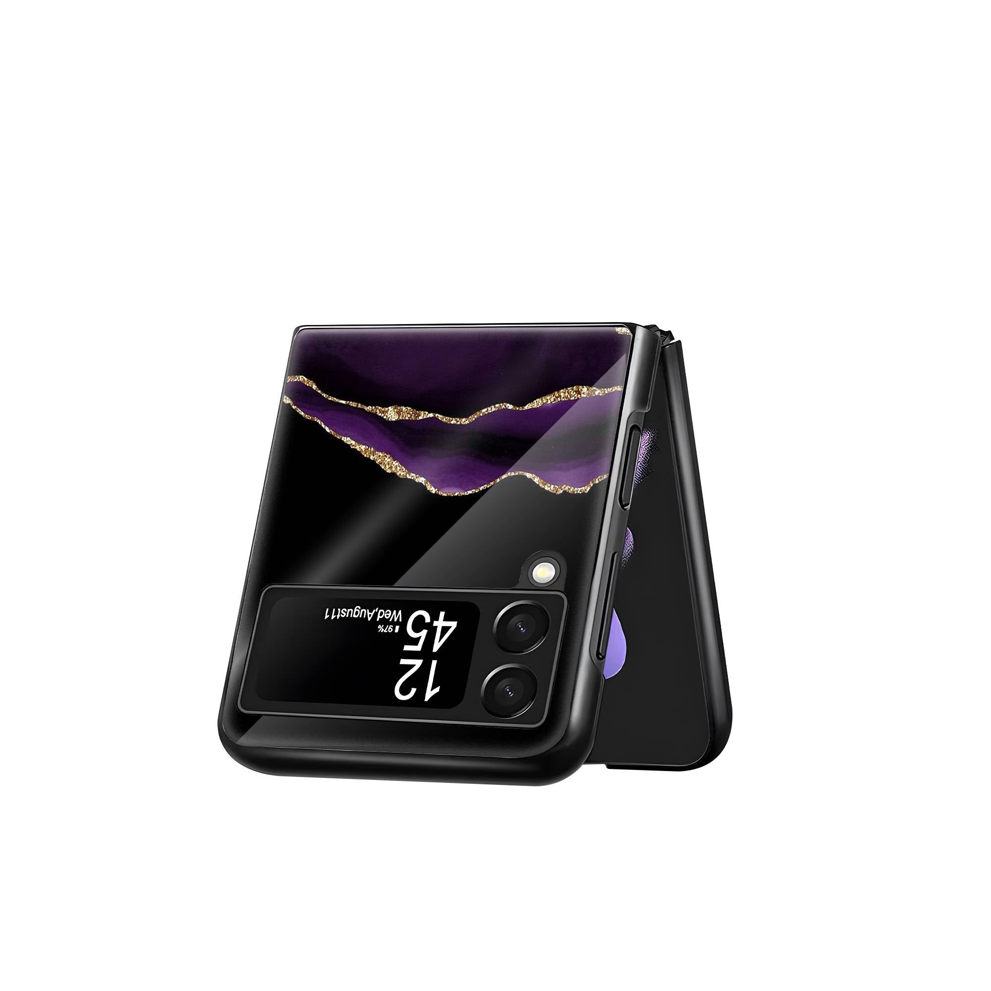Marble Pattern Samsung Z Flip Glass Case image 2