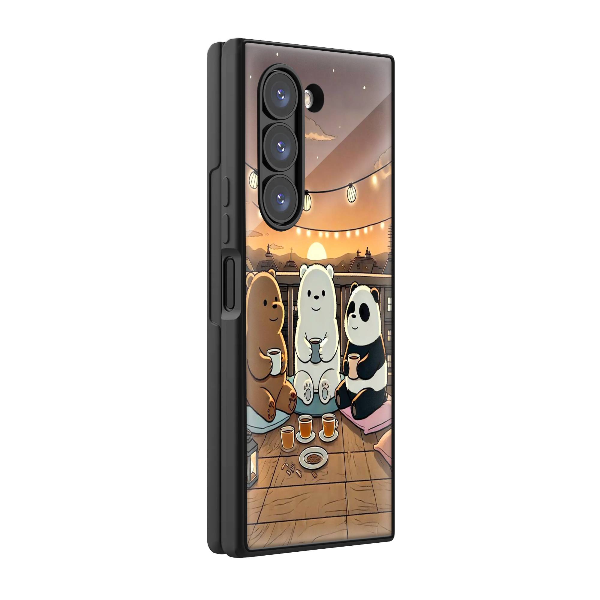 We Bare Bears Samsung Z Fold Glass Case image 0
