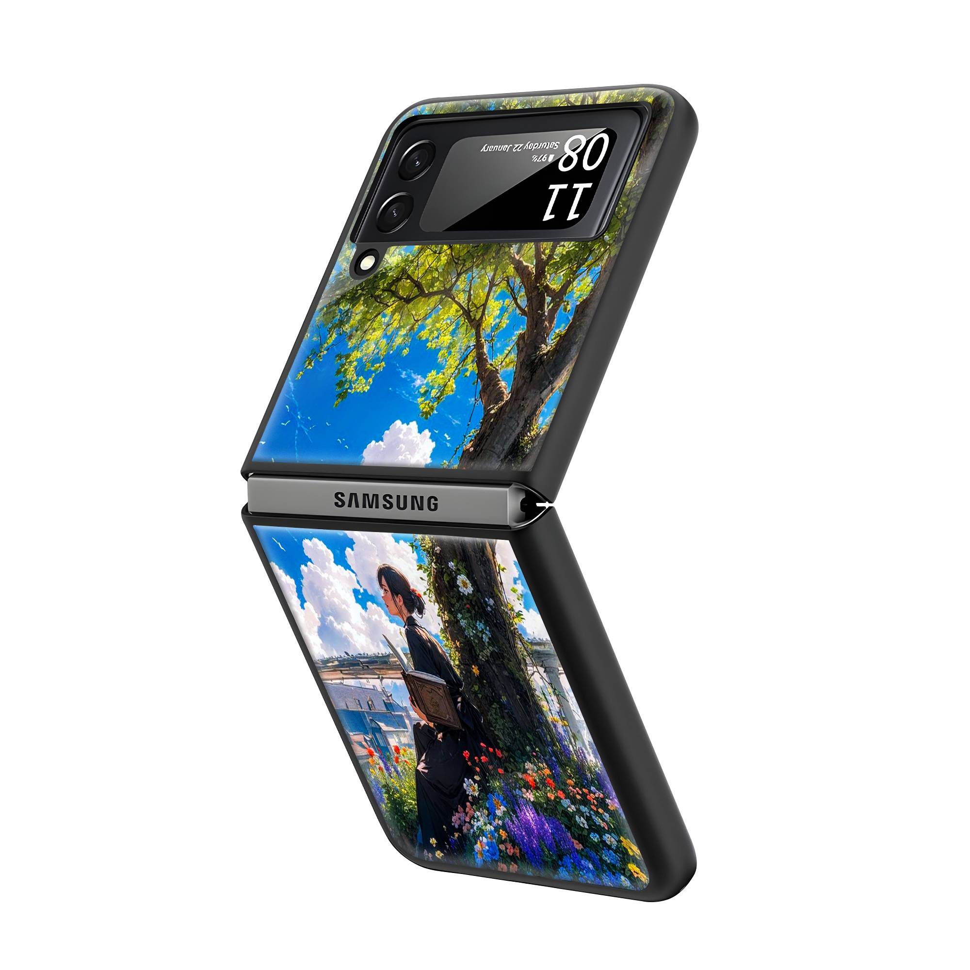 Who Am i Samsung Z Flip Glass Case image 1