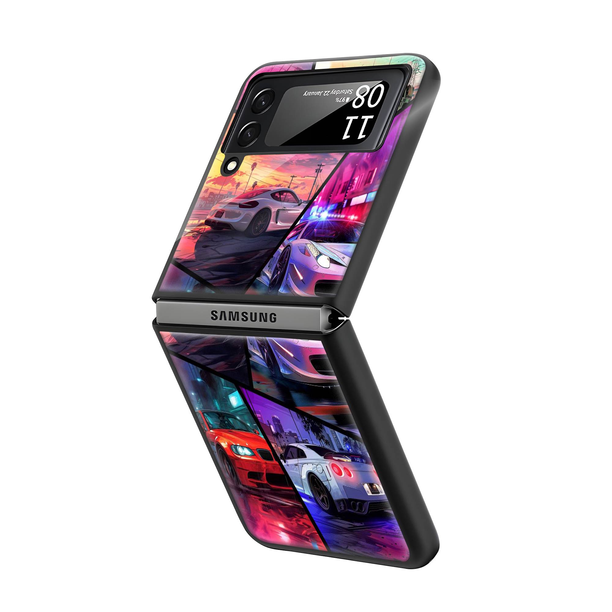 GTA Cars Samsung Z Flip Glass Case image 1