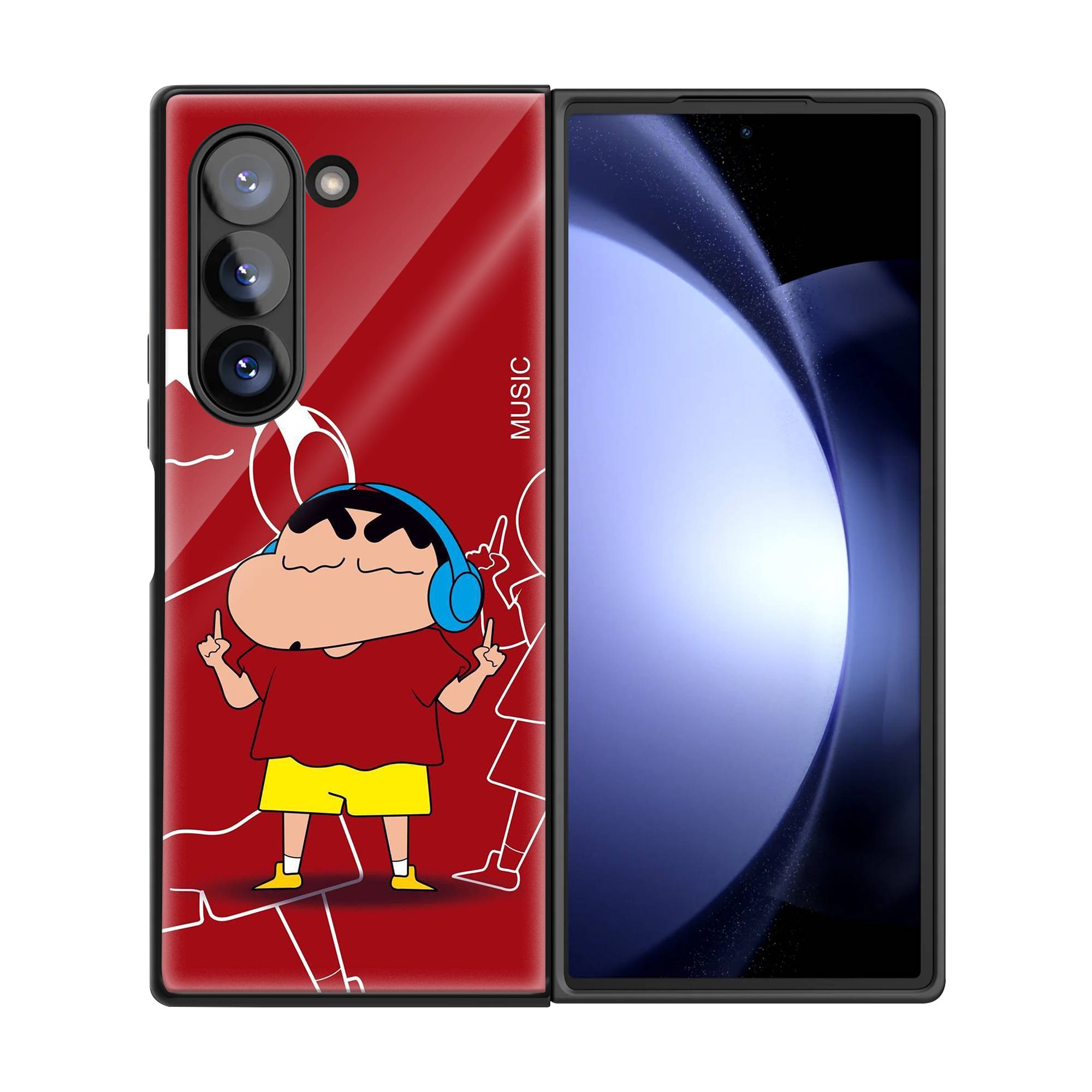 Shinchan's Jam Samsung Z Fold Glass Case image 2