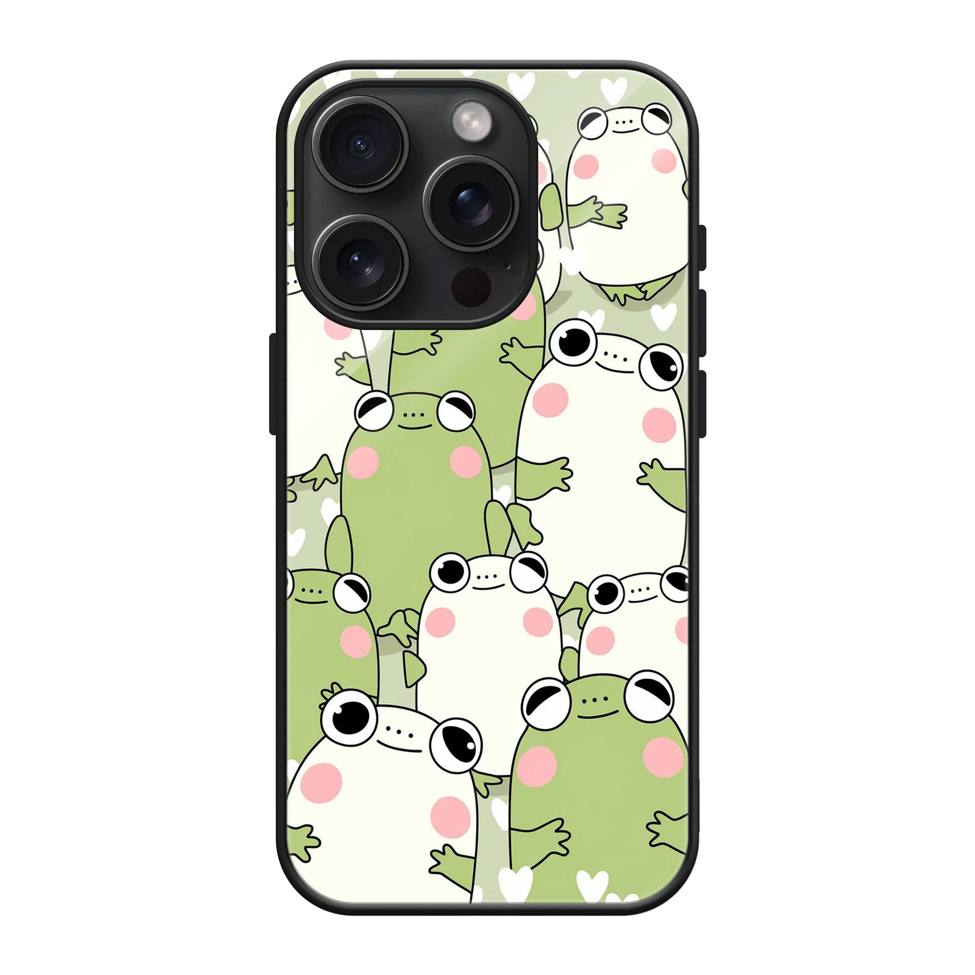 Cute Frogs Glass Case image 0