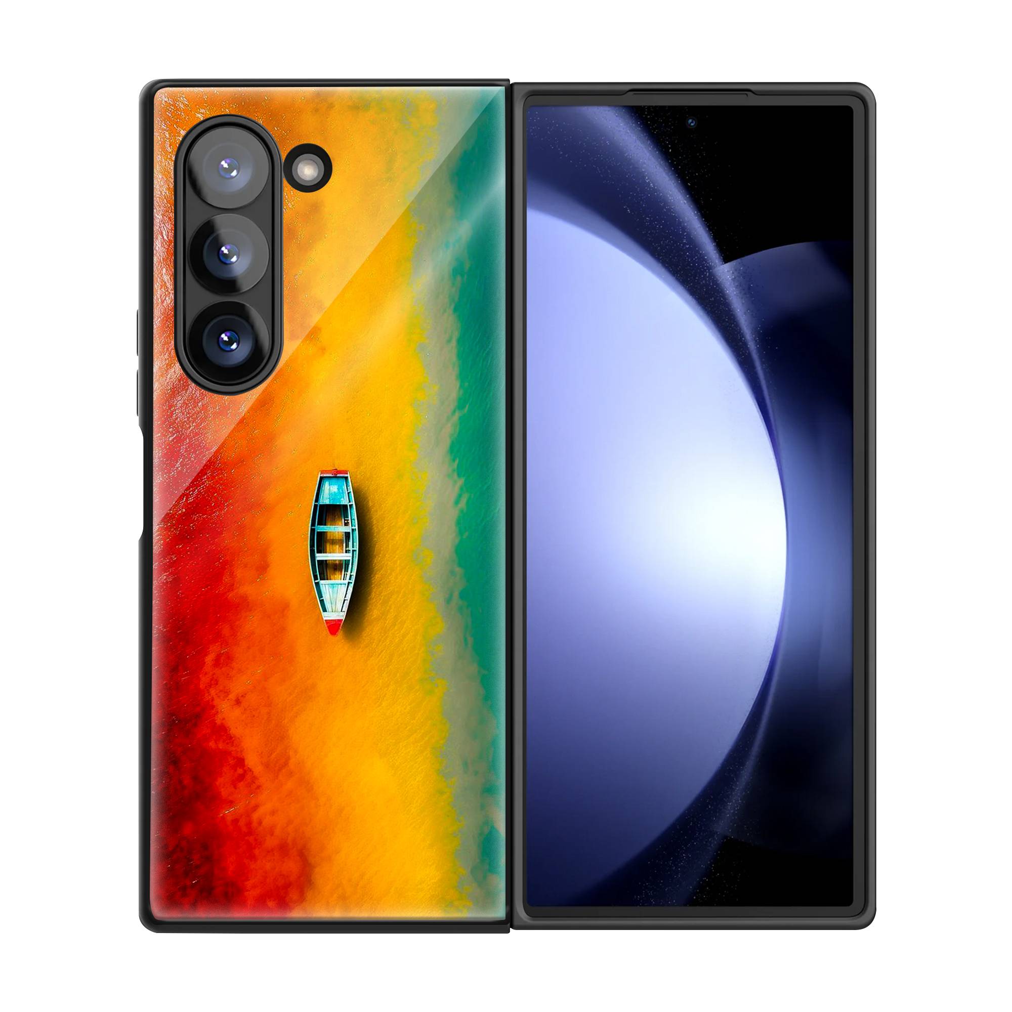 Rainbow Beach Samsung Z Fold Glass Case image 2