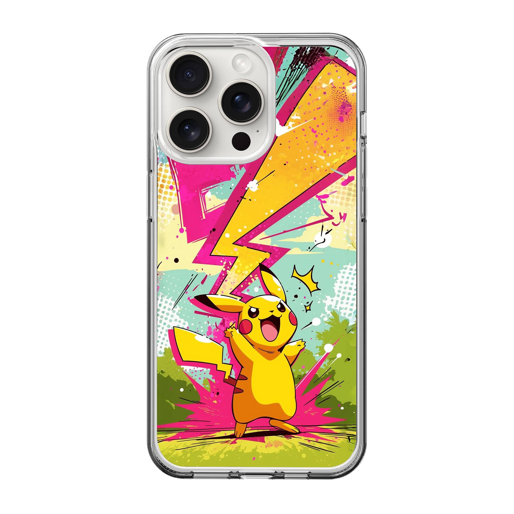 Comic Pikachu Clear Case image 0