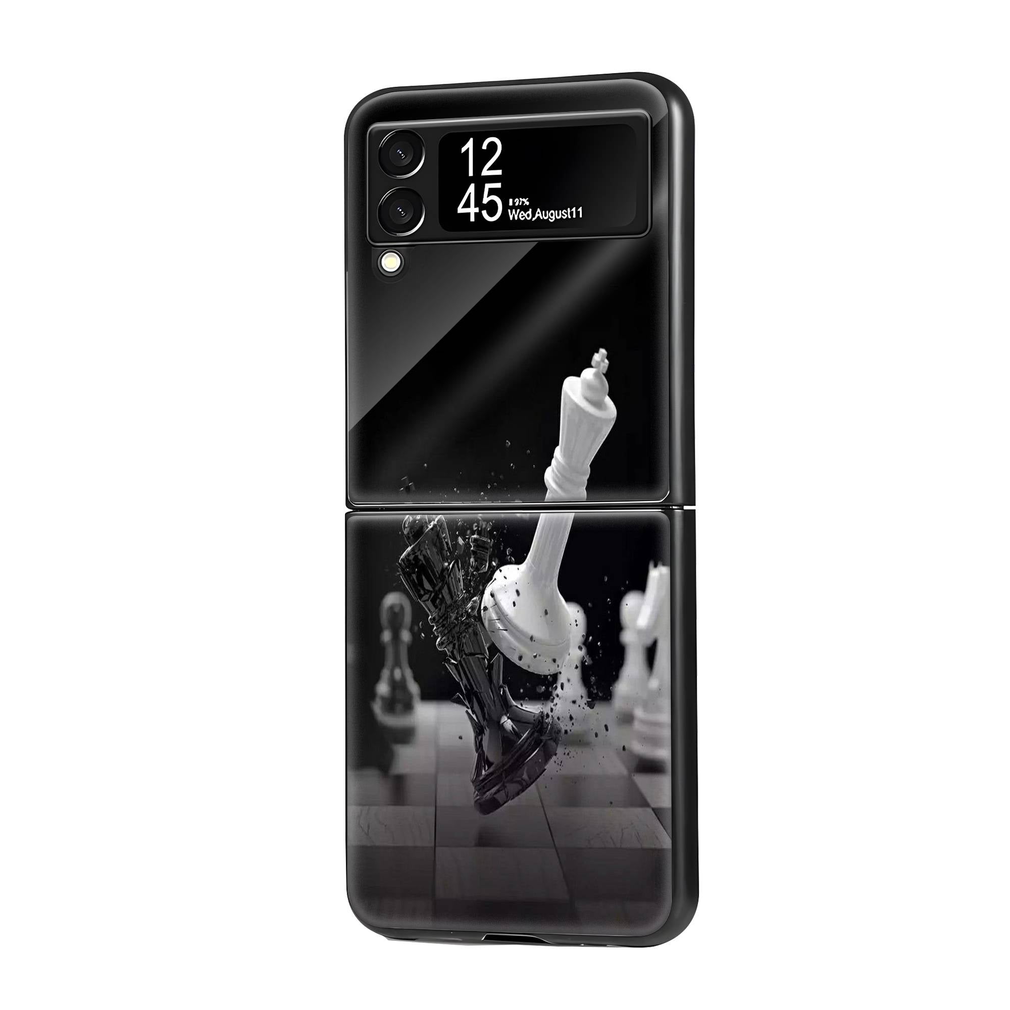 Chess Artistic Samsung Z Flip Glass Case image 0