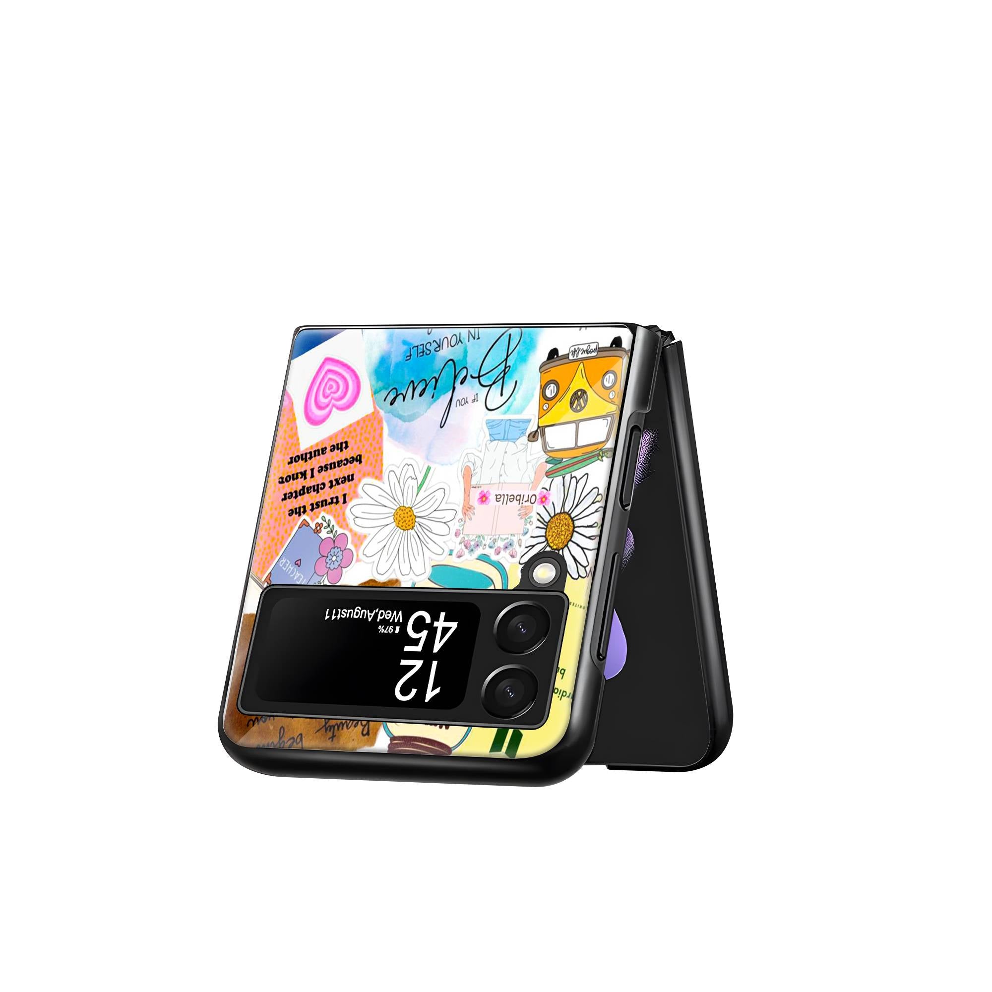 Inspirational Stickers Samsung Z Flip Glass Case image 2
