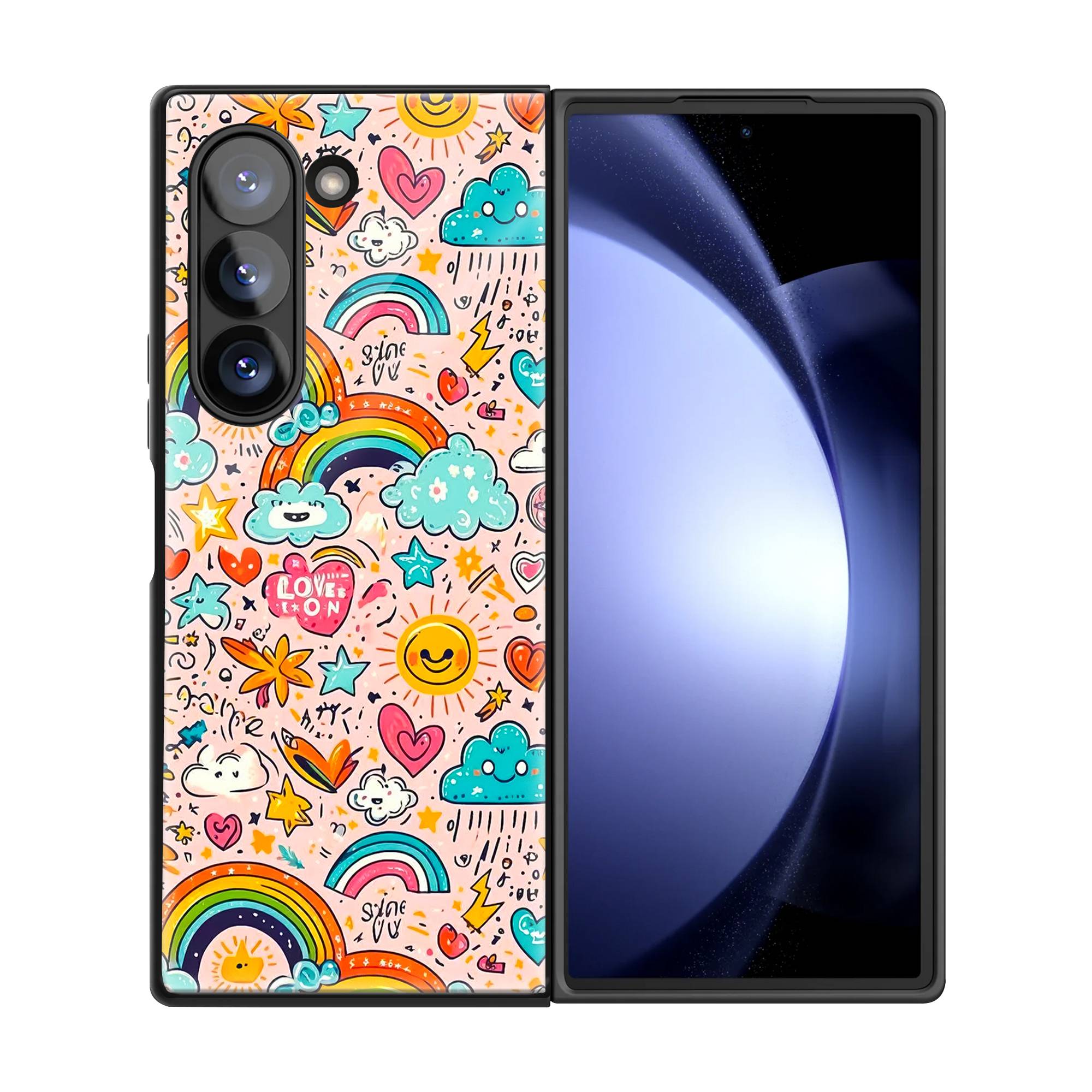 Rainbows Samsung Z Fold Glass Case image 2