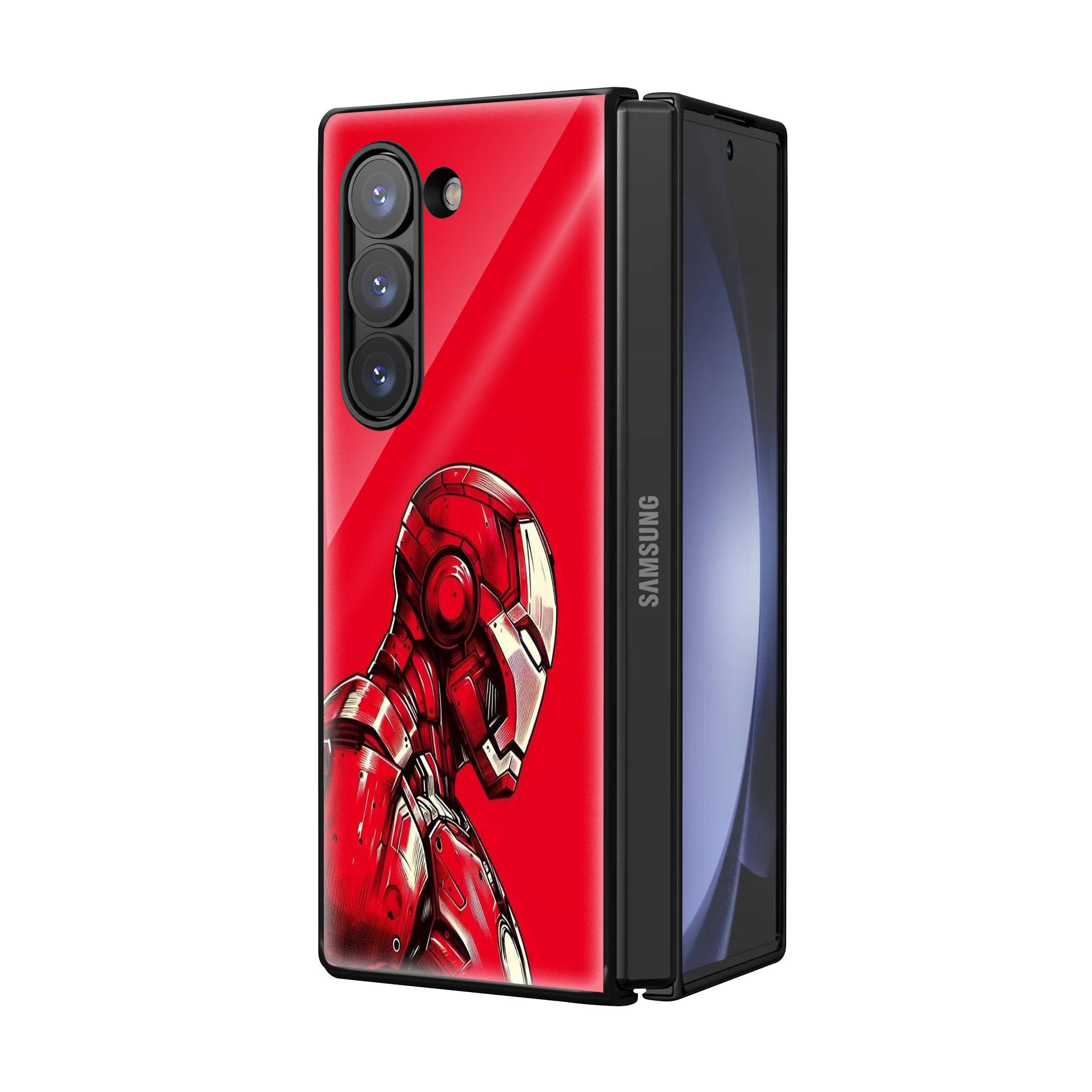 Iron man Samsung Z Fold Glass Case image 1