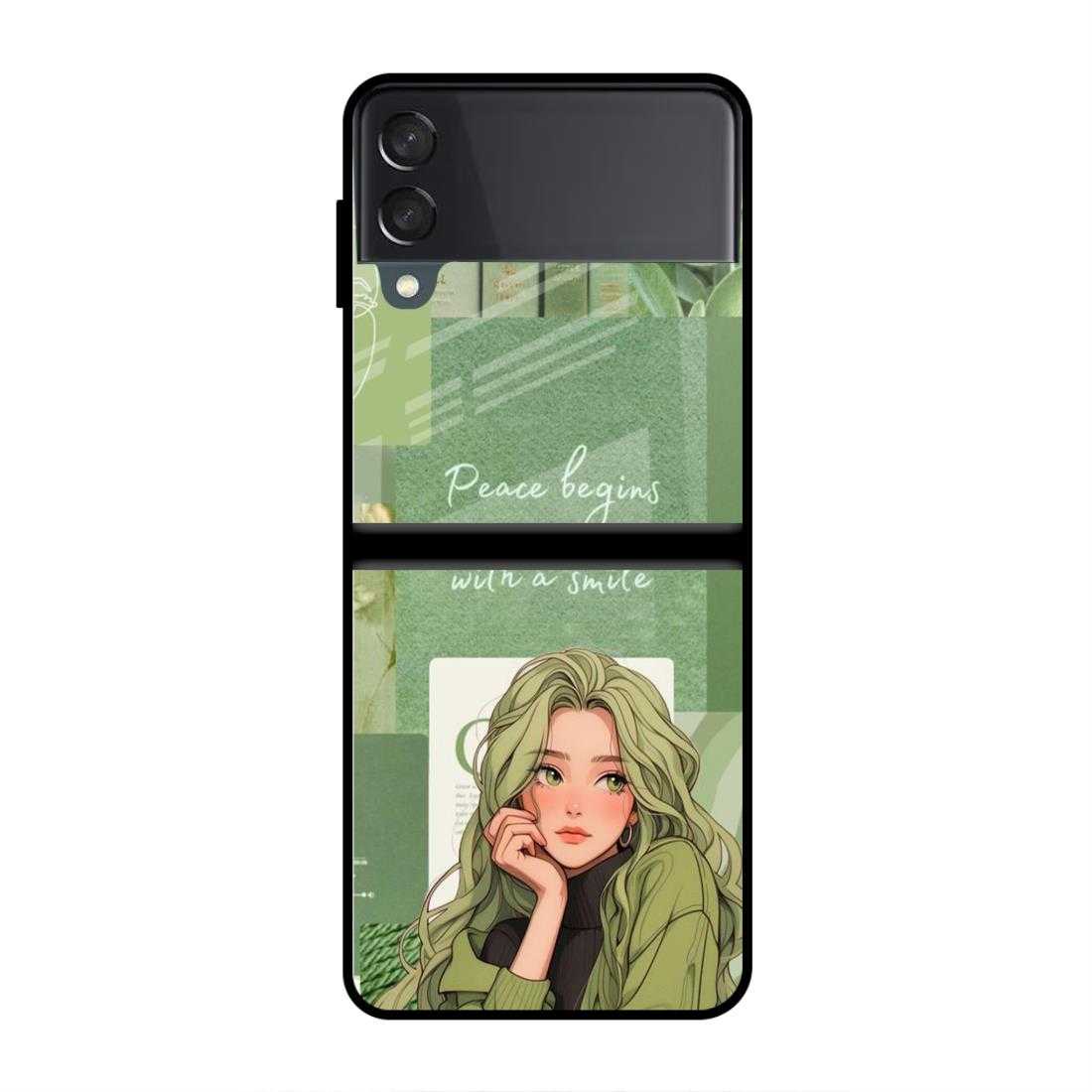 Peace Begins Samsung Z Flip 4 Glass Case image 0