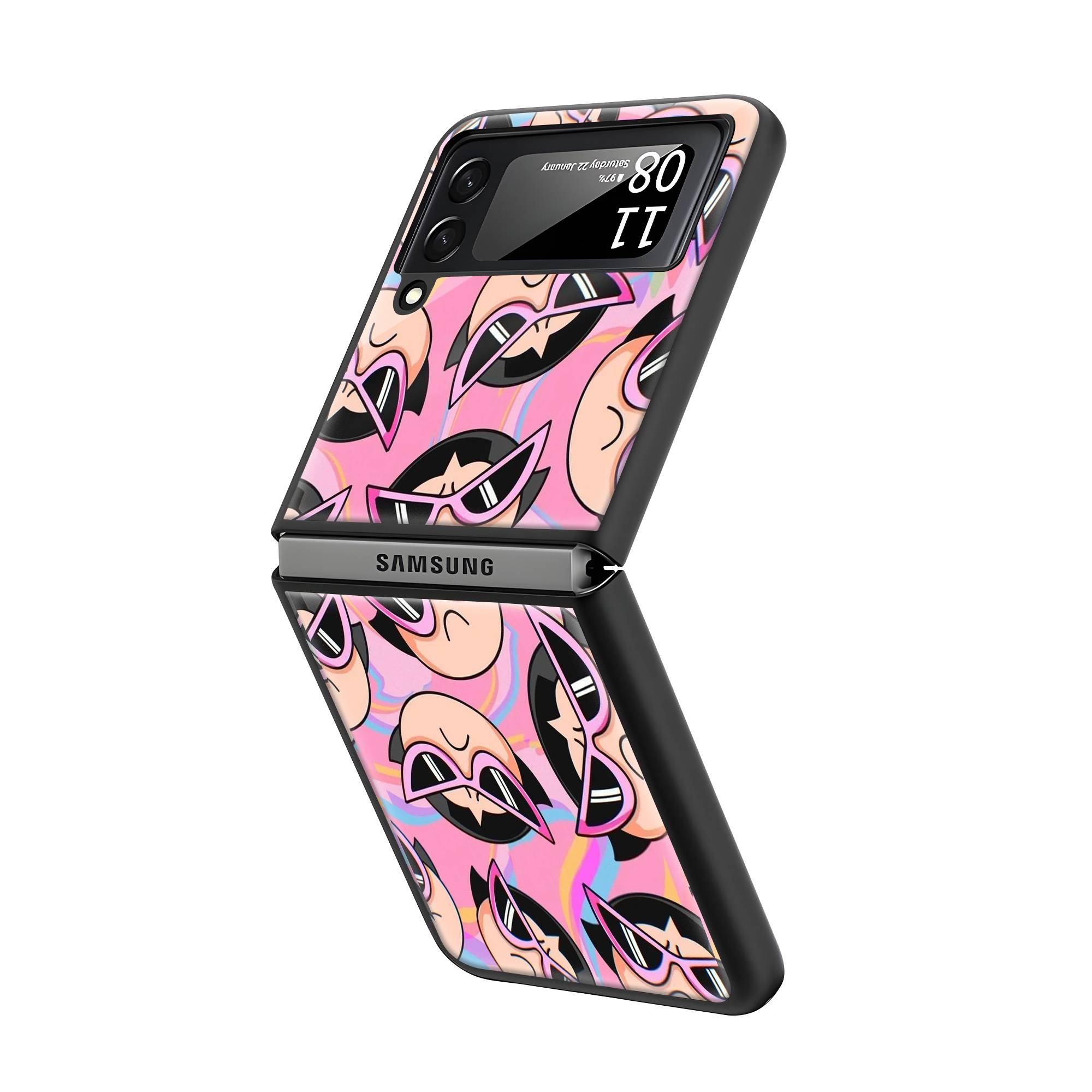 Power Puff Samsung Z Flip Glass Case image 1