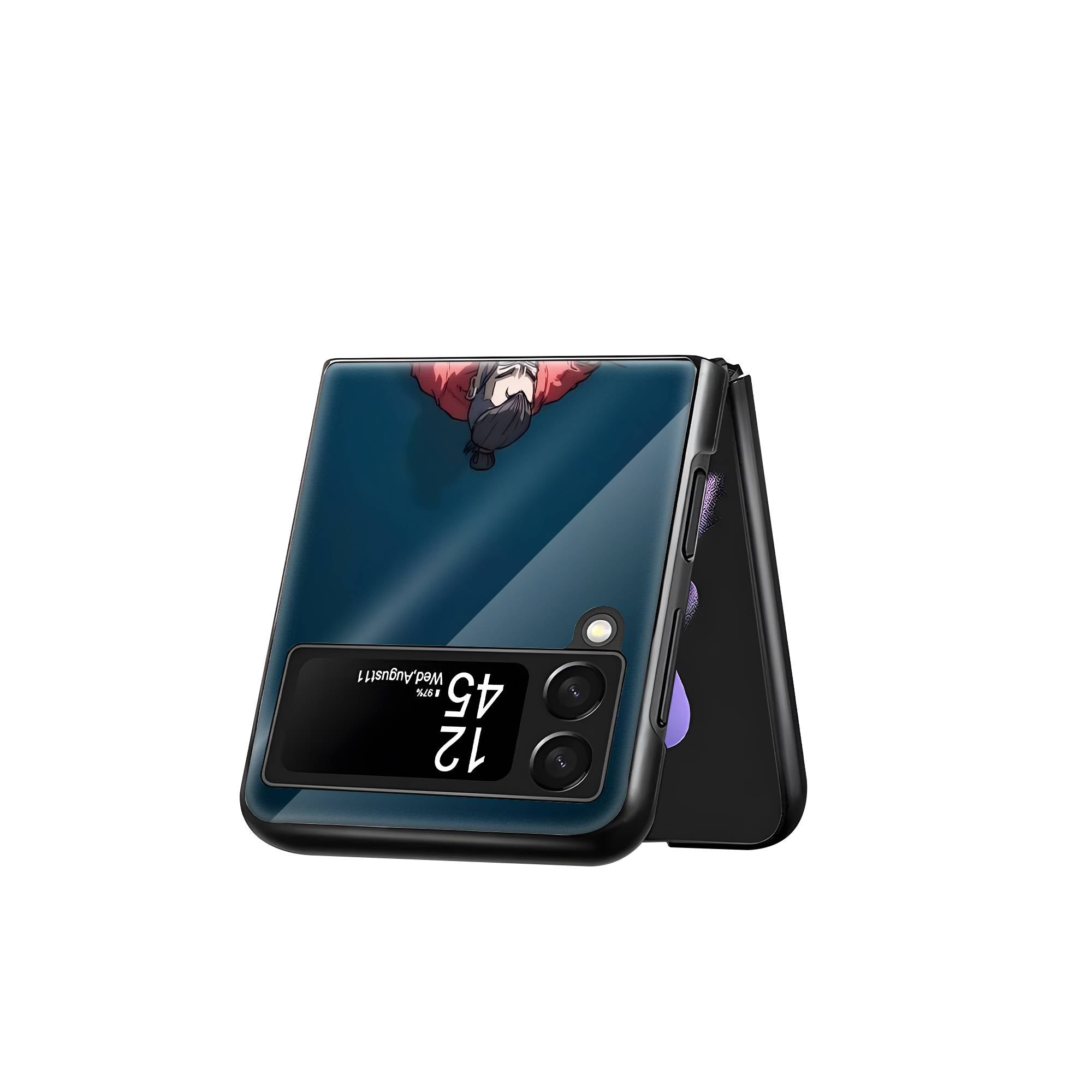 Play Pause Samsung Z Flip Glass Case image 2