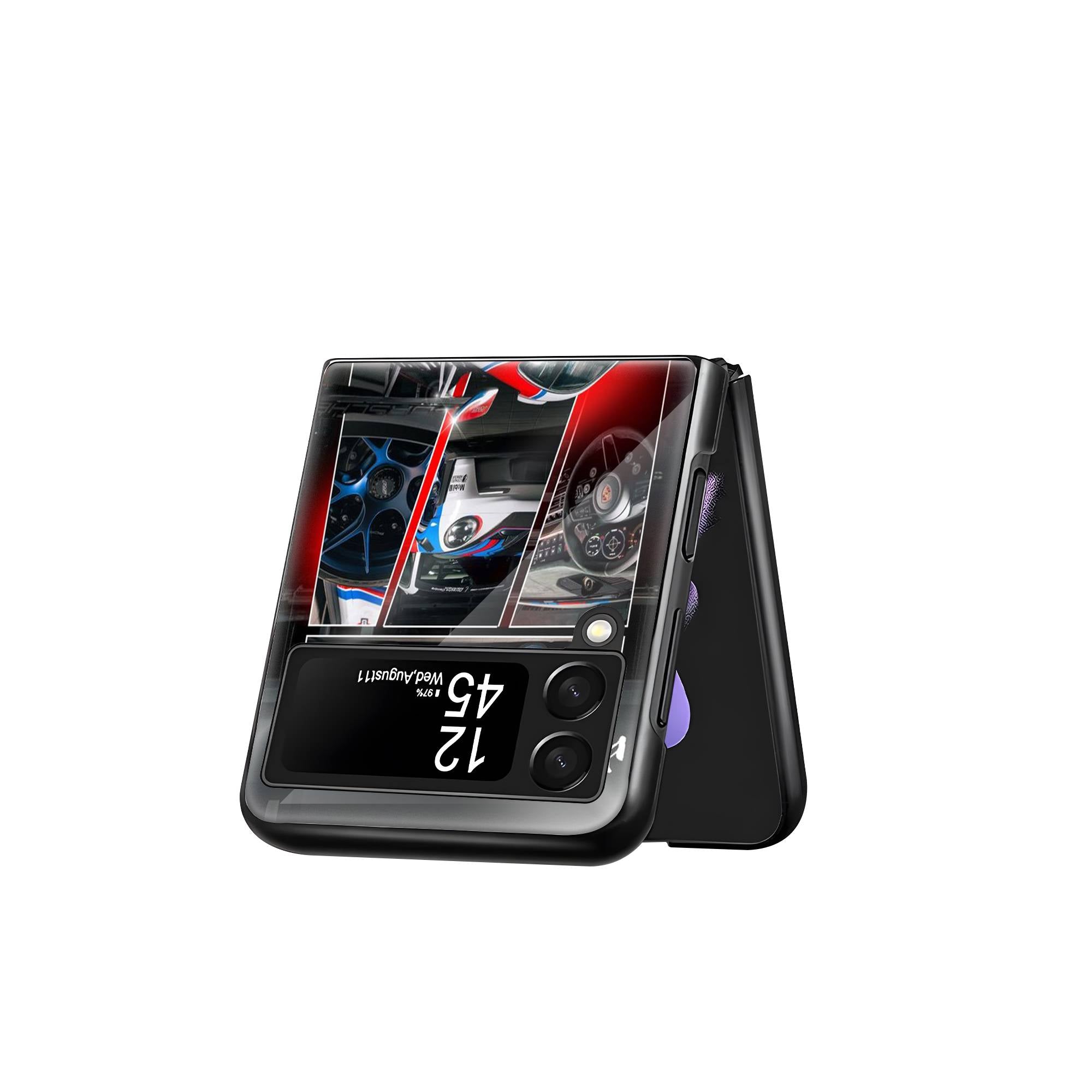 992 Porsche Samsung Z Flip Glass Case image 2