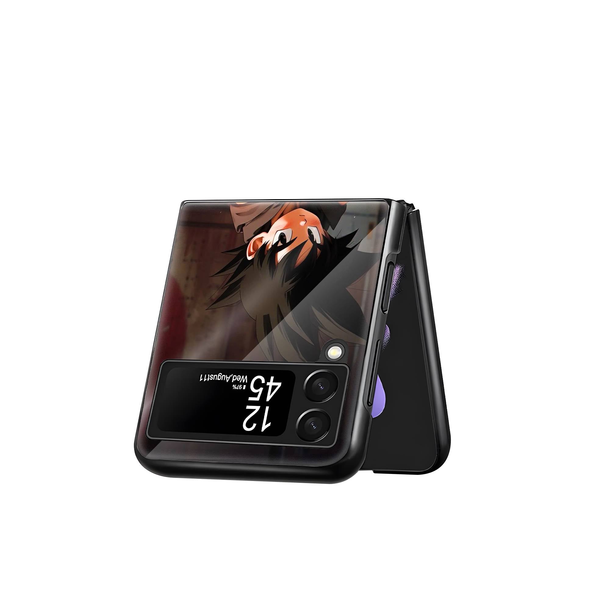 Goku Samsung Z Flip Glass Case image 2