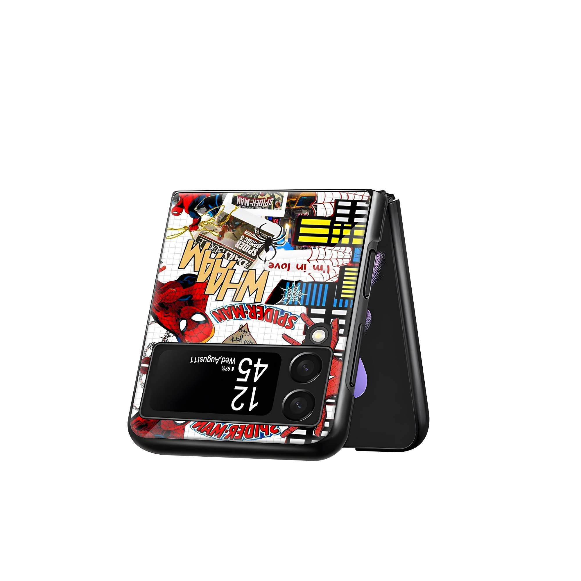 Spider Man Samsung Z Flip Glass Case image 2