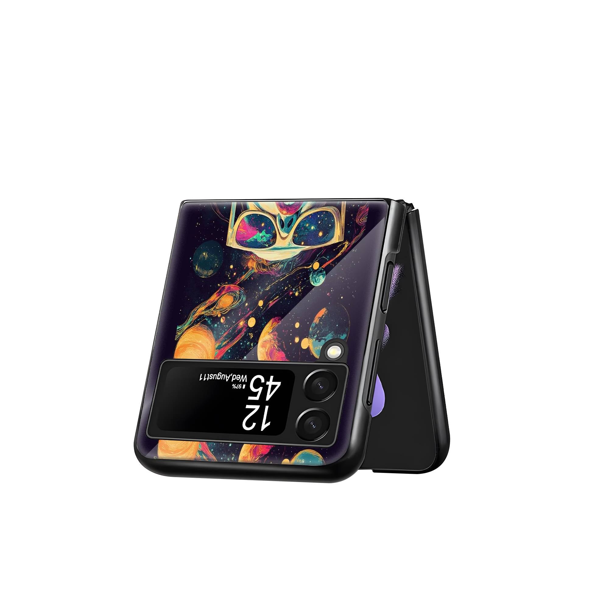 Interstellar Pop Art Samsung Z Flip Glass Case image 2