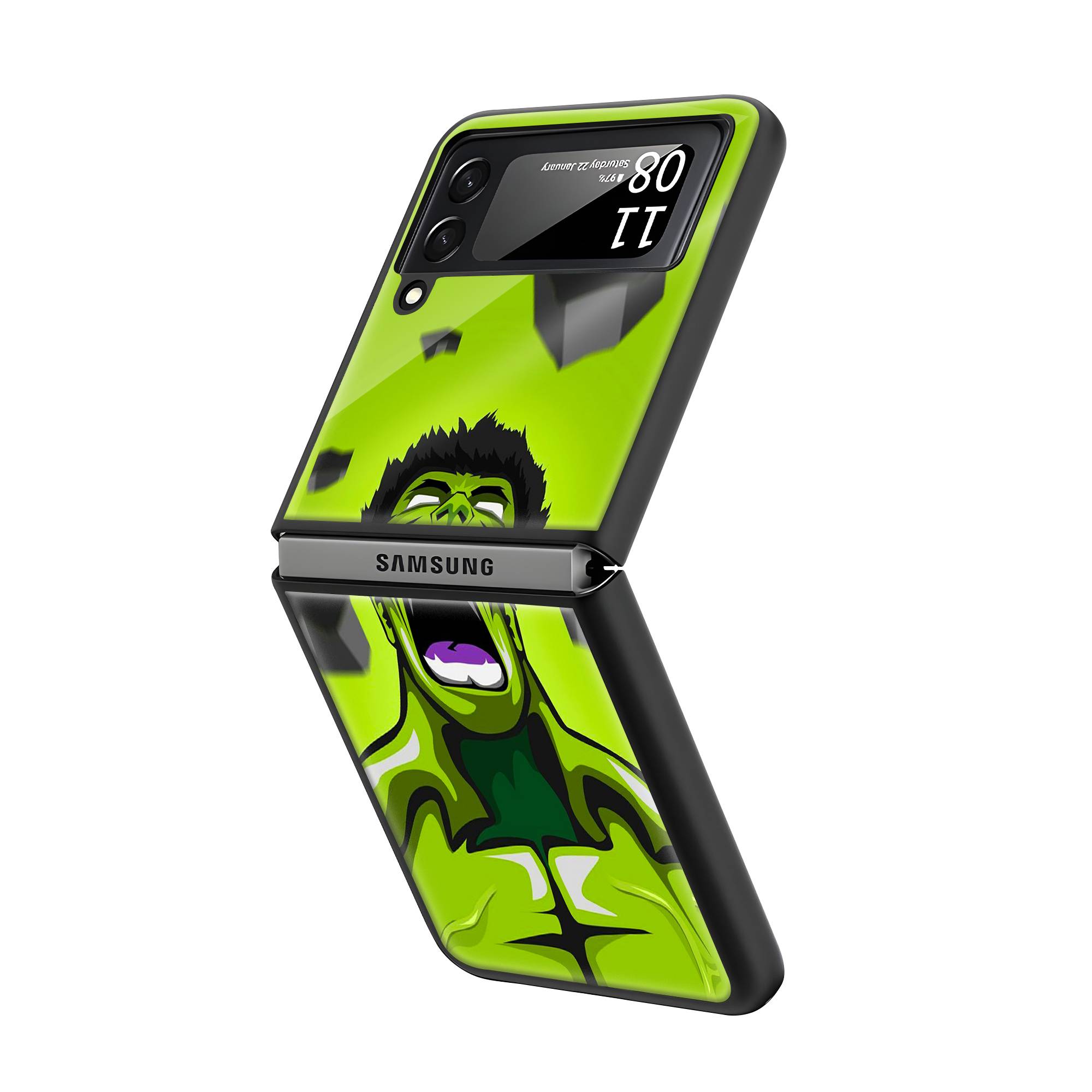 Hulk Samsung Z Flip Glass Case image 1