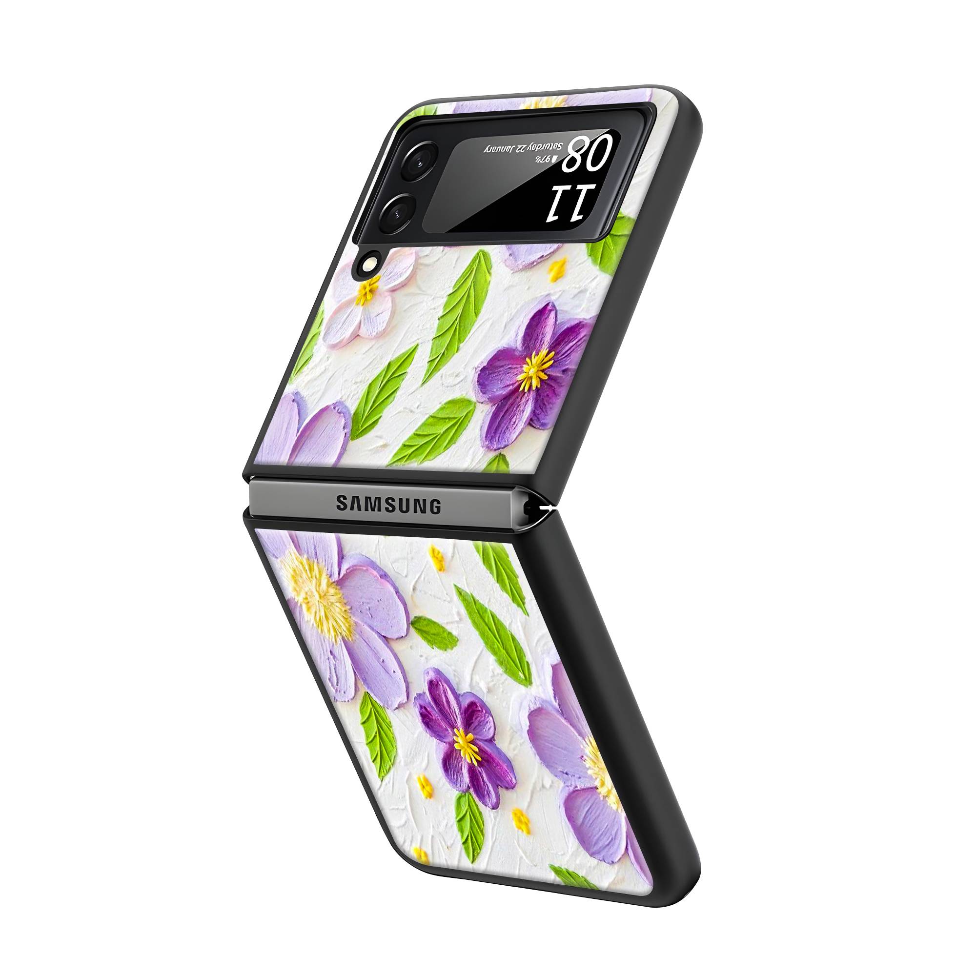 Sculpted Petals Samsung Z Flip Glass Case image 1