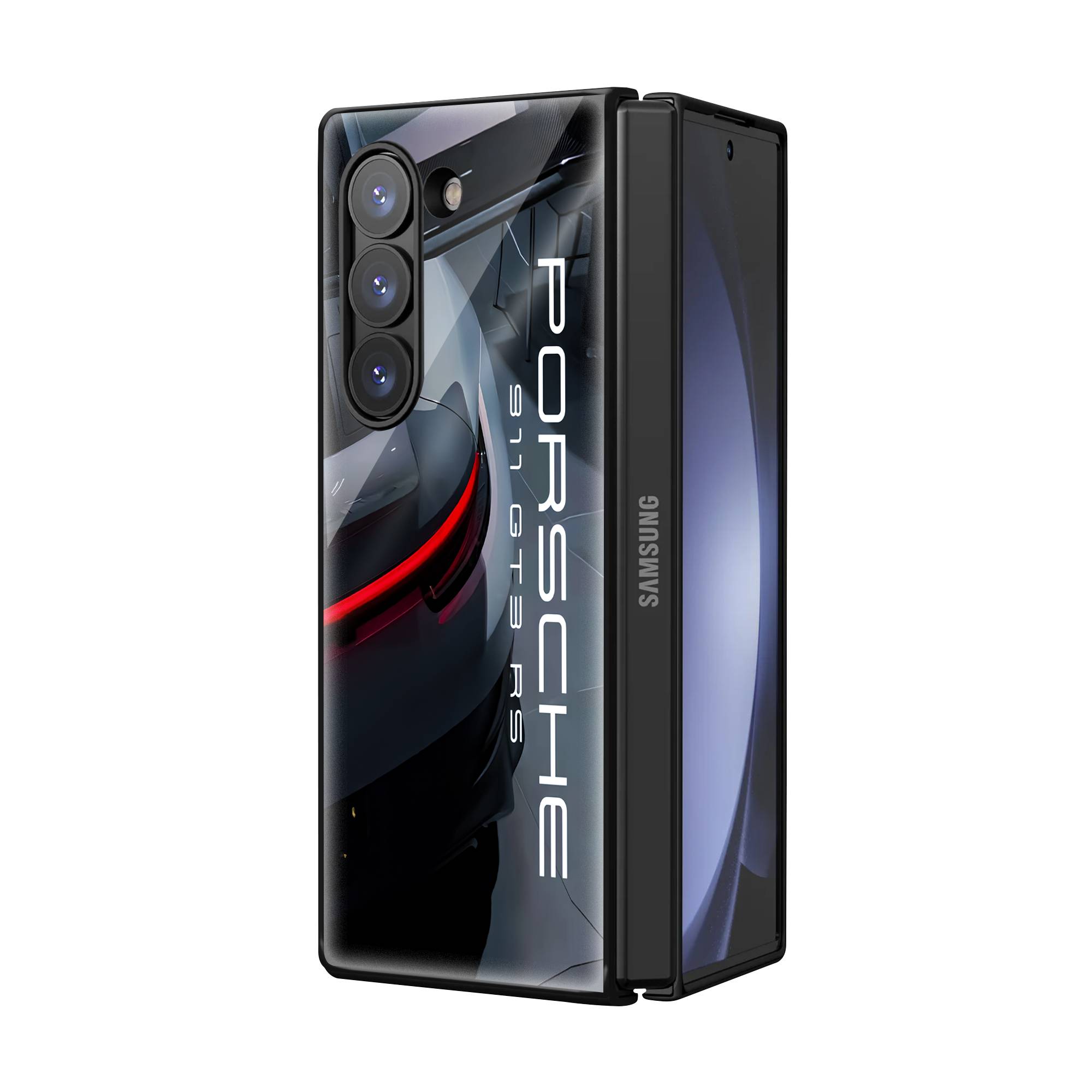 Porsche GT3 Samsung Z Fold Glass Case image 1